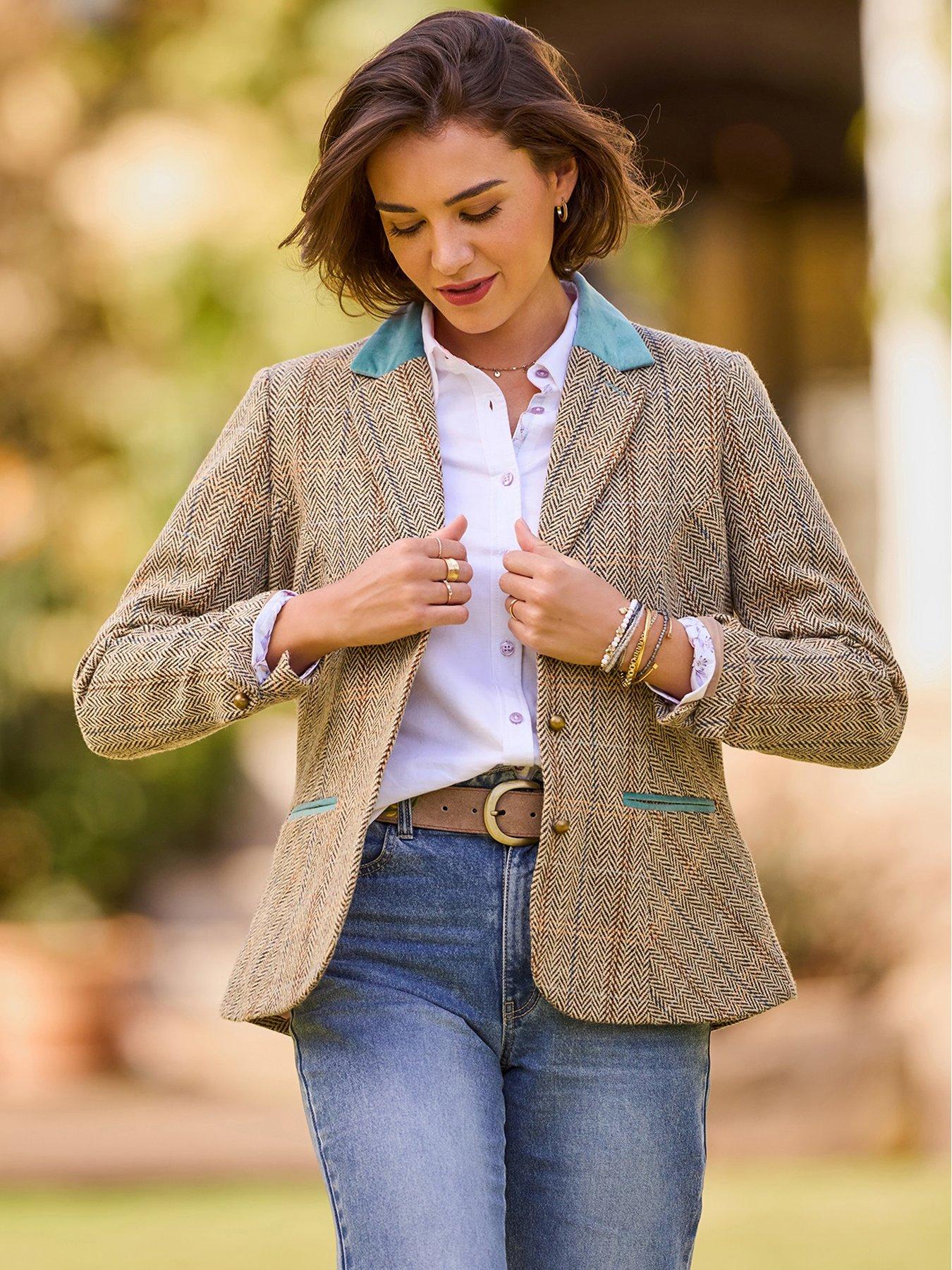 Image 1 of 7 of Joe Browns Spring Days Tweed Jacket - Brown
