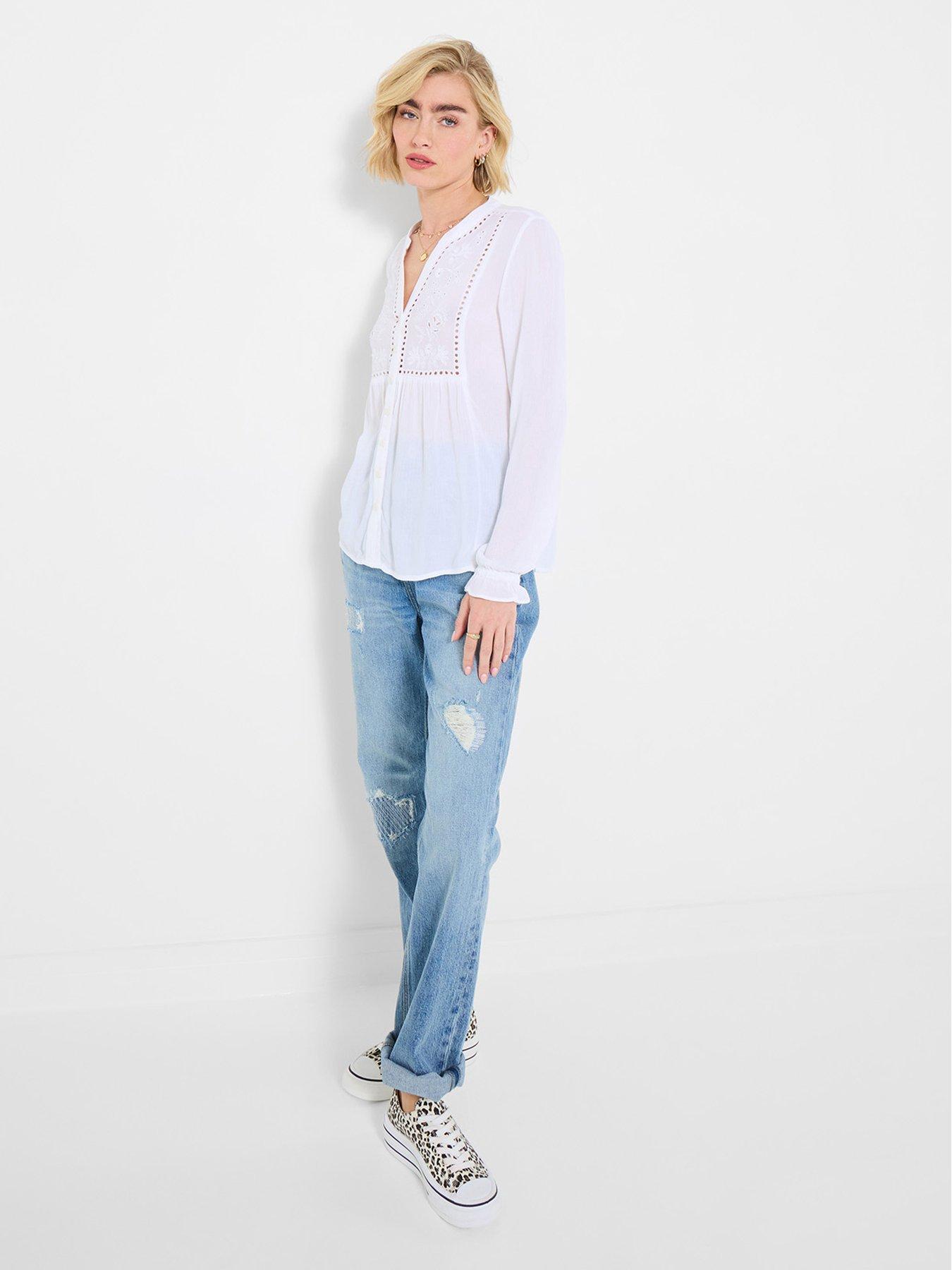 image of joe-browns-flora-cutwork-blouse-white