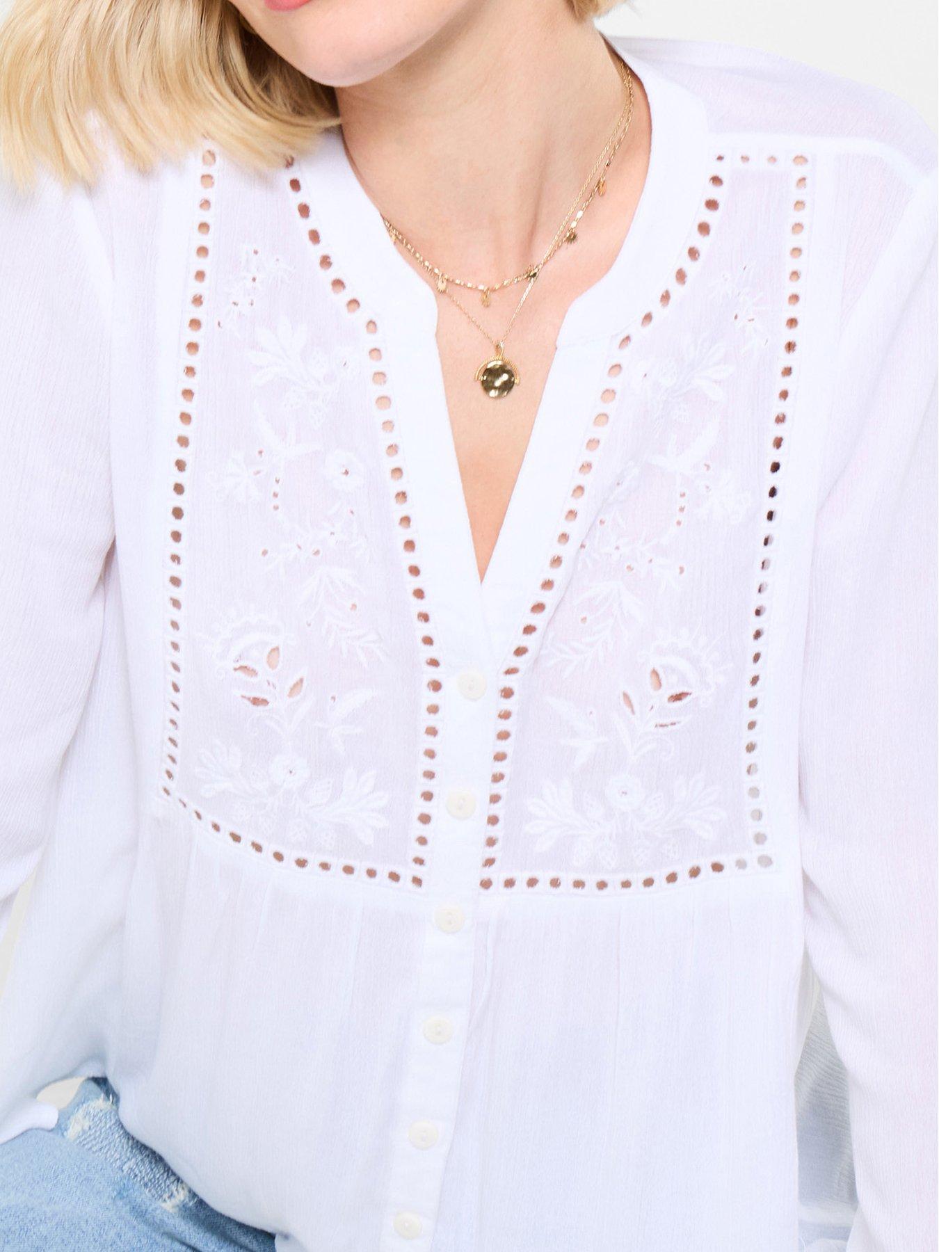  image of joe-browns-flora-cutwork-blouse-white