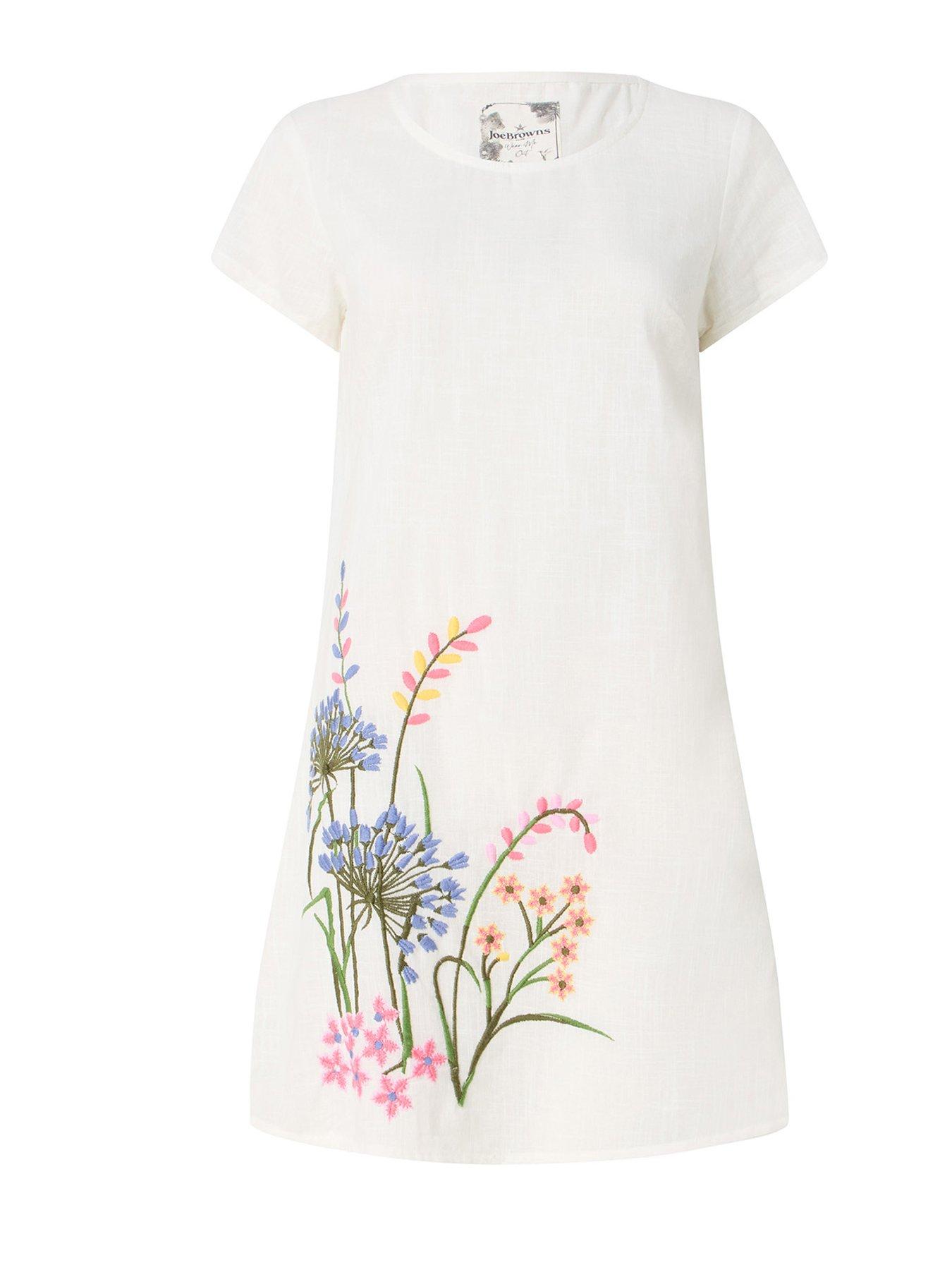  image of joe-browns-spring-meadow-embroidered-tunic-top-white