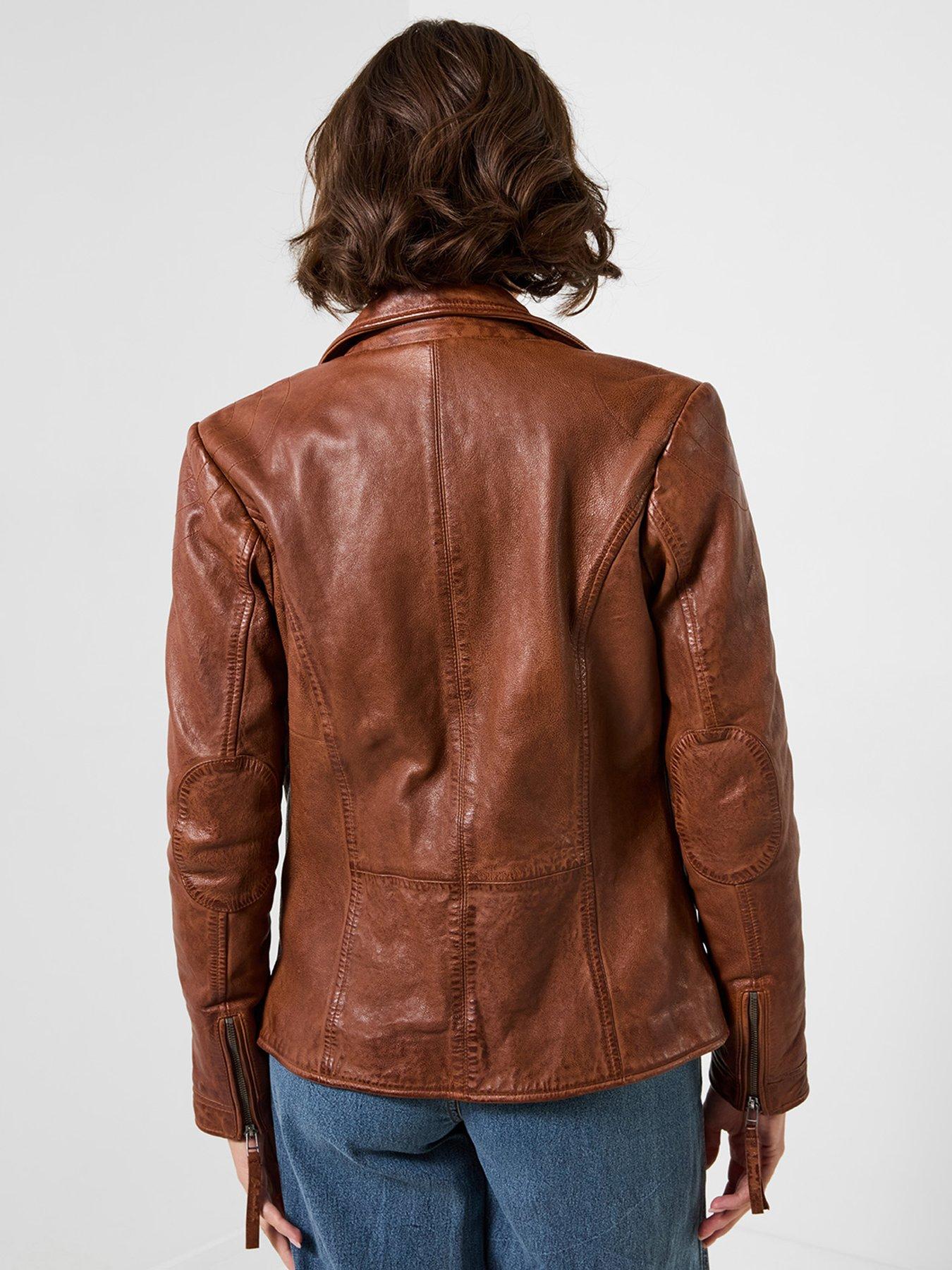 Joe Browns Joes Favourite Leather Jacket - Brown | Littlewoods