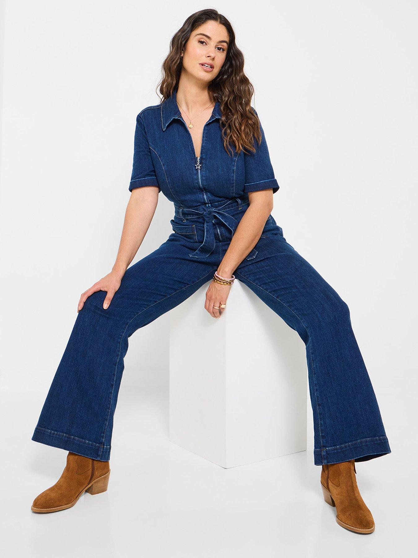 Image 4 of 6 of Joe Browns Suki Stretch Denim Jumpsuit - Blue