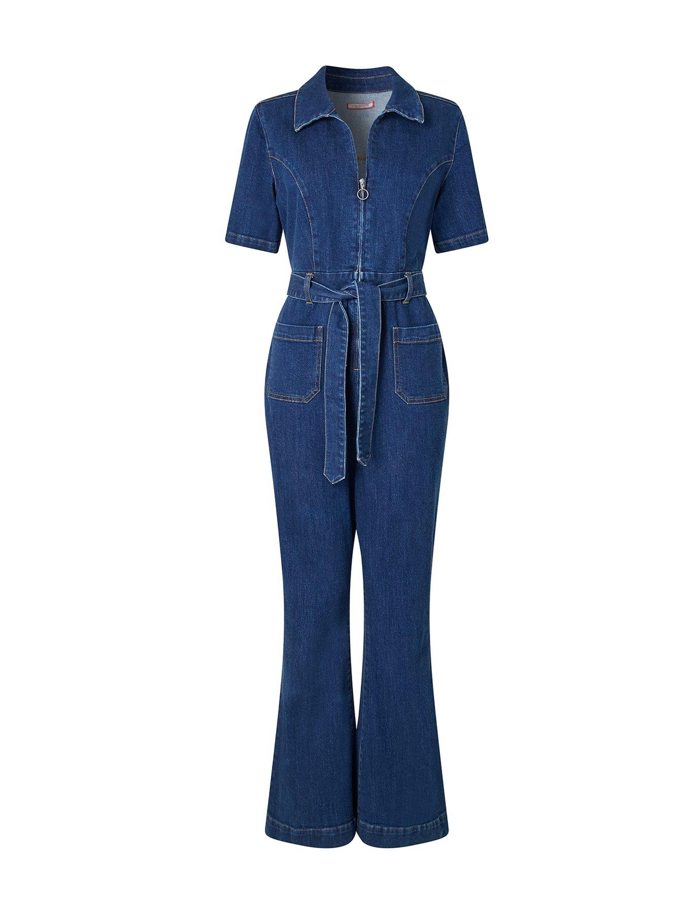 Image 6 of 6 of Joe Browns Suki Stretch Denim Jumpsuit - Blue
