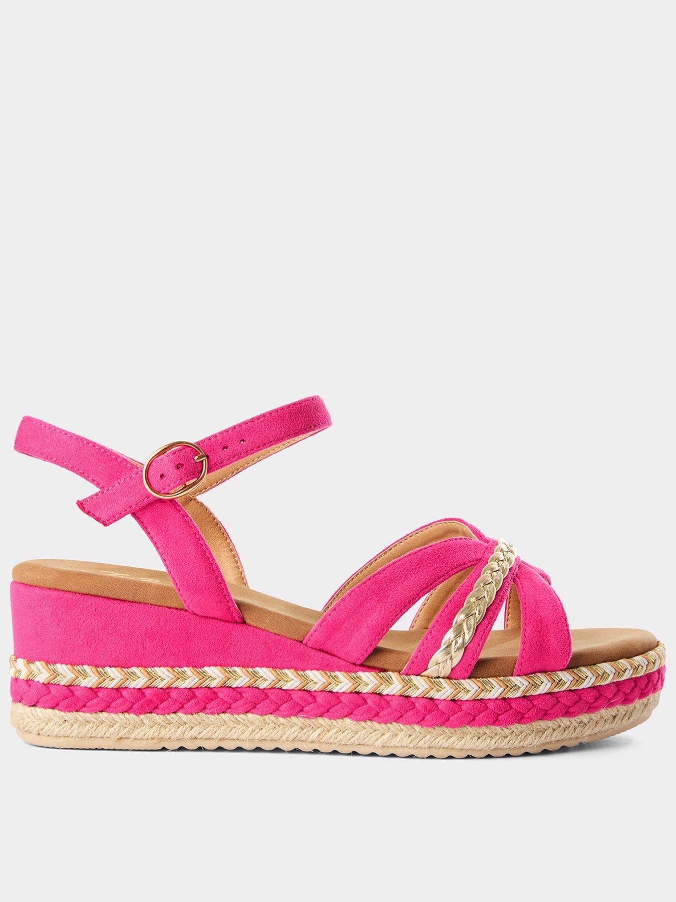 joe-browns-anna-wedged-sandals-pink