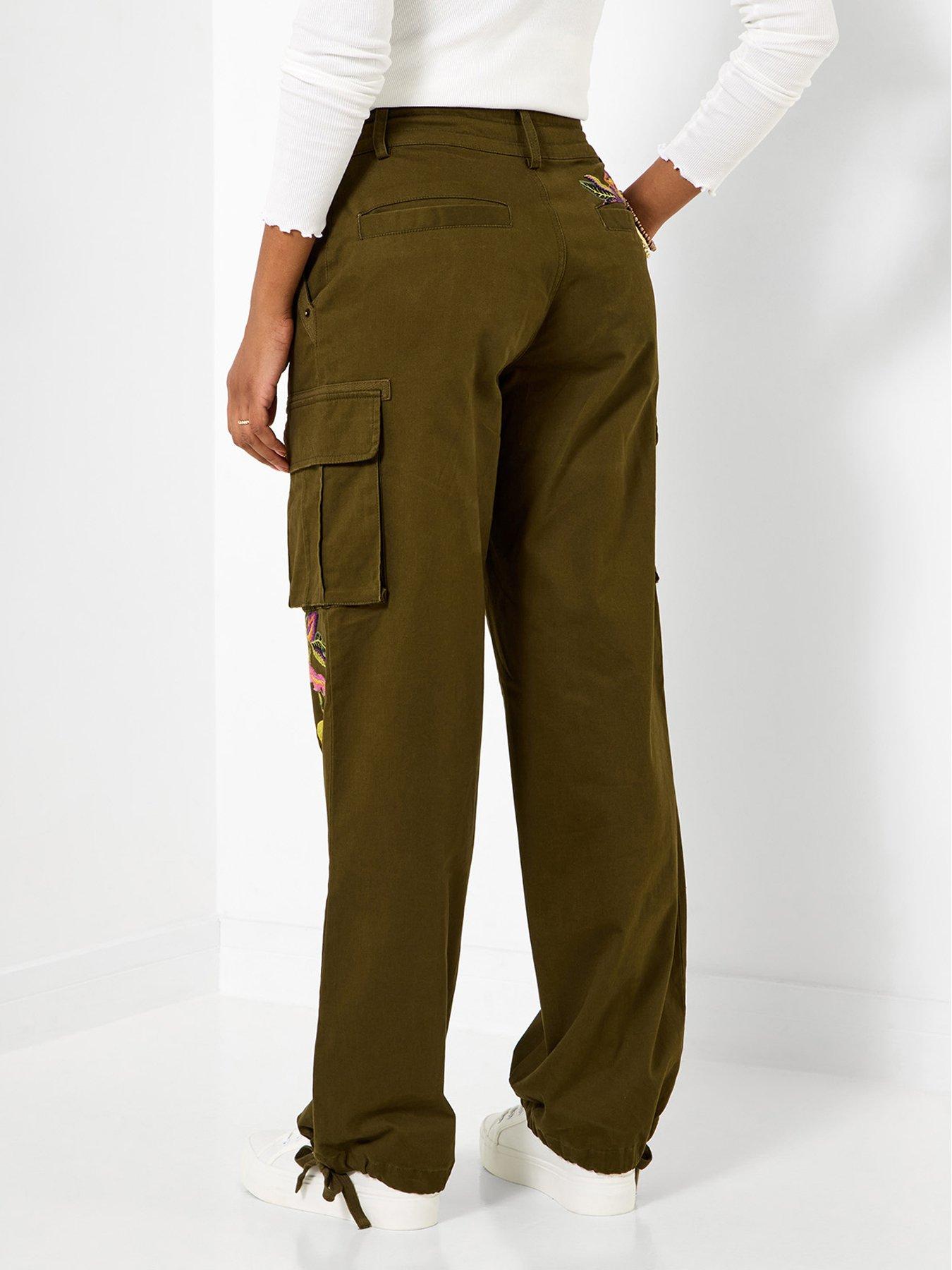  image of joe-browns-remarkable-embroidered-cargos-green