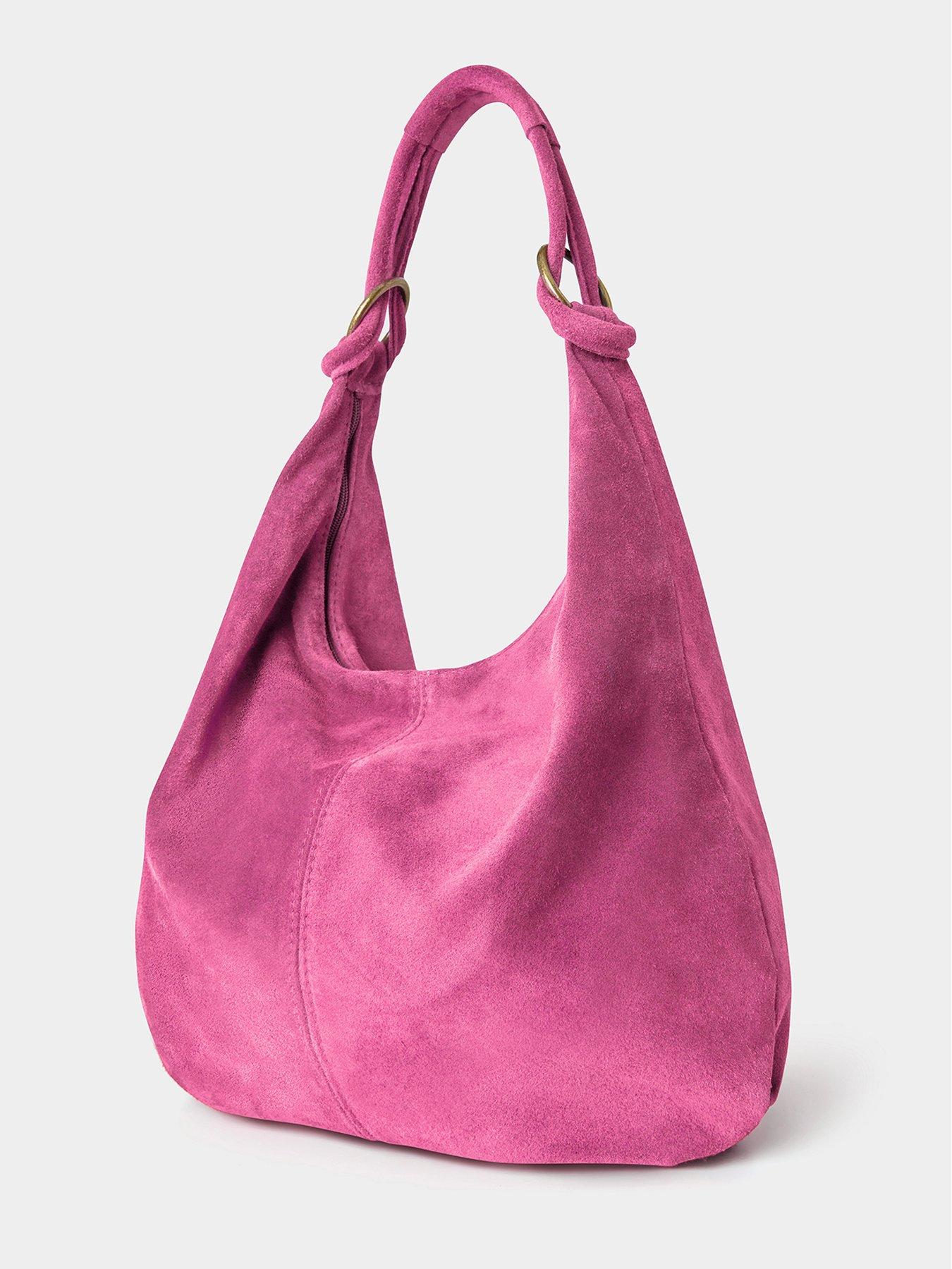  image of joe-browns-hobo-suede-bag-pink