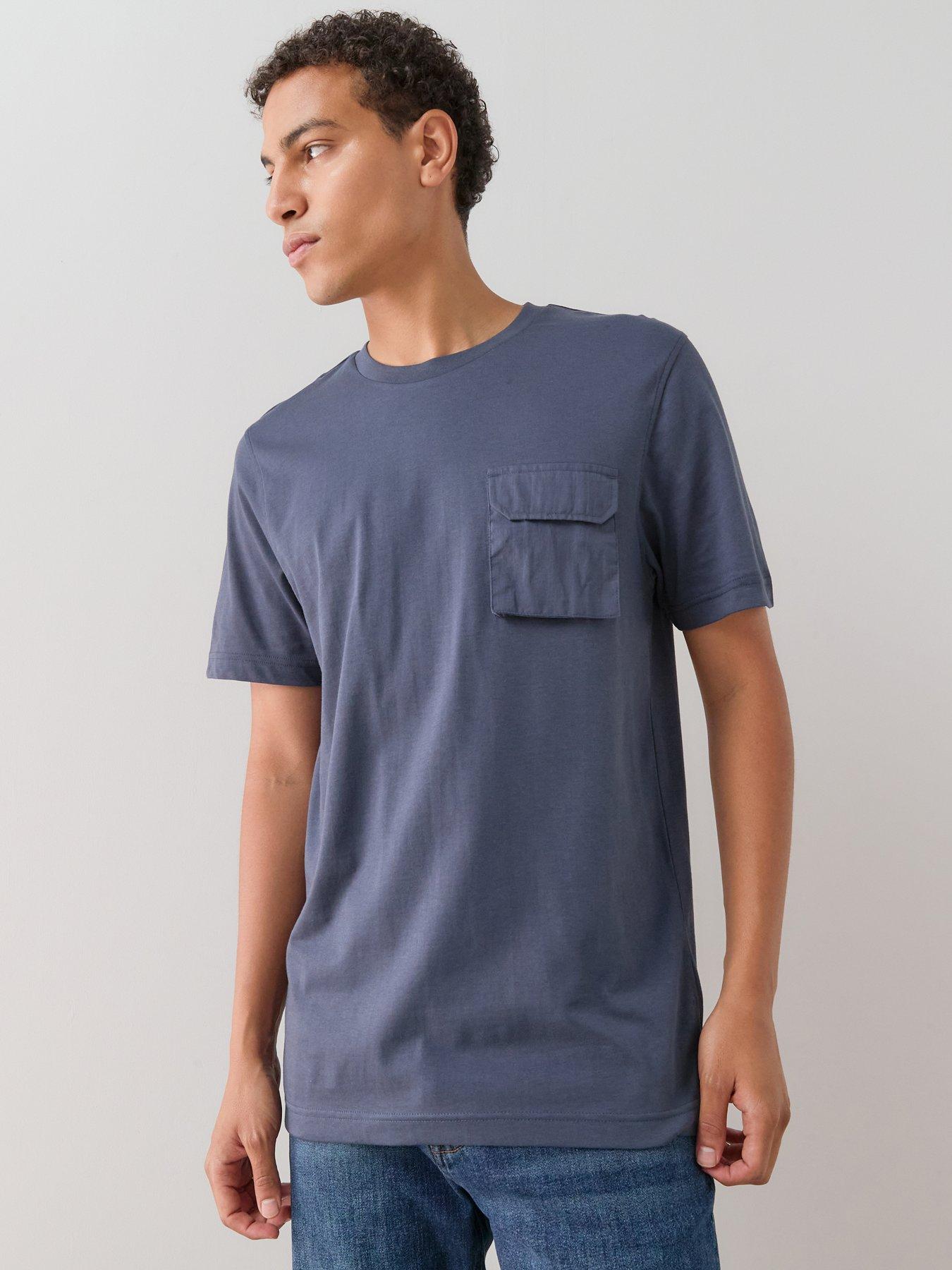 The Very Collection Front Pocket Tech T-Shirt - Navy