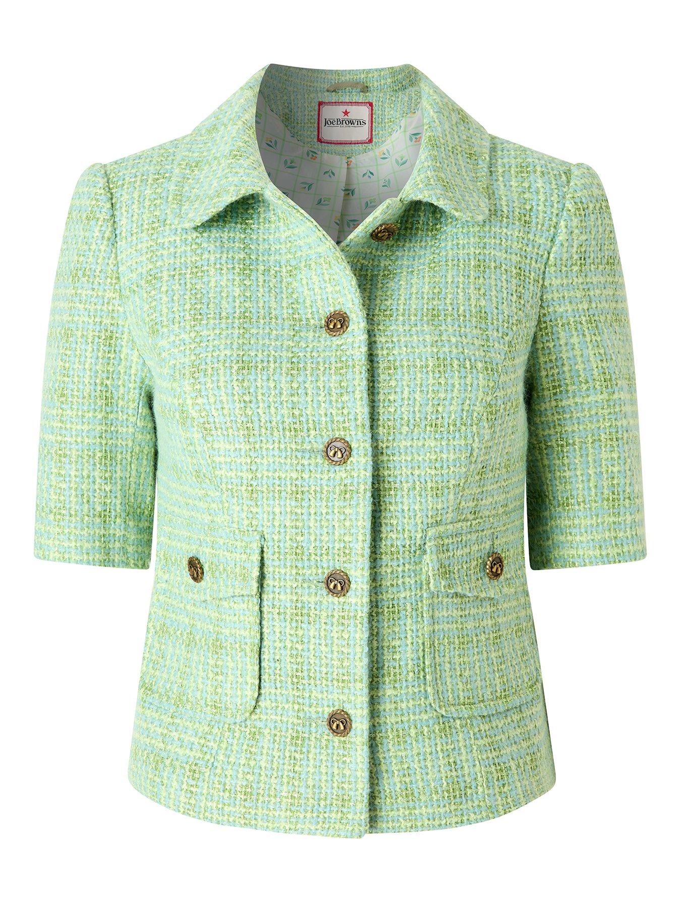 image of joe-browns-lucy-short-sleeve-jacket-green