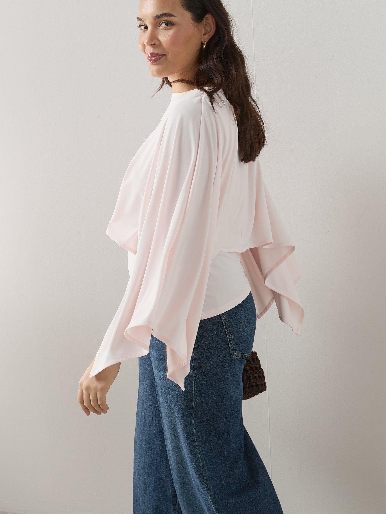  image of the-very-collection-curve-cape-stretch-top