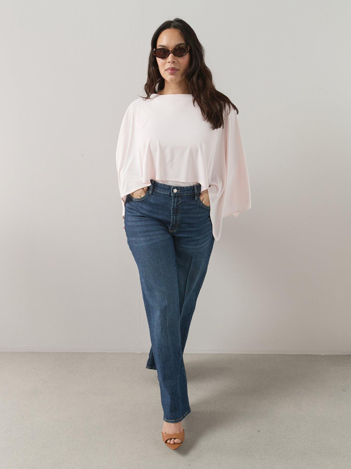  image of the-very-collection-curve-cape-stretch-top