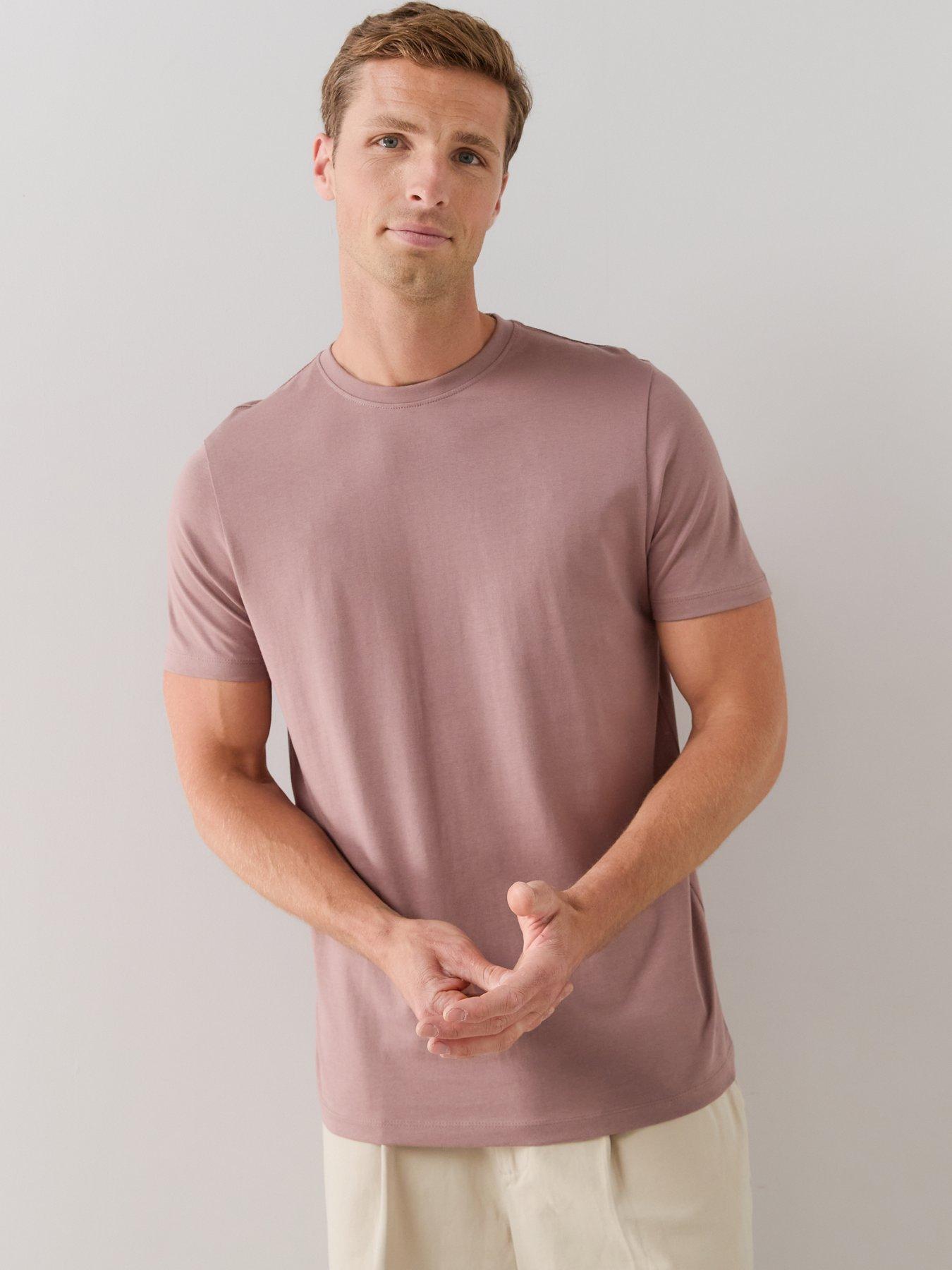 Image 2 of 7 of The Very Collection 3 Pack Essential T-Shirts - Blue/Cream/Mushroom