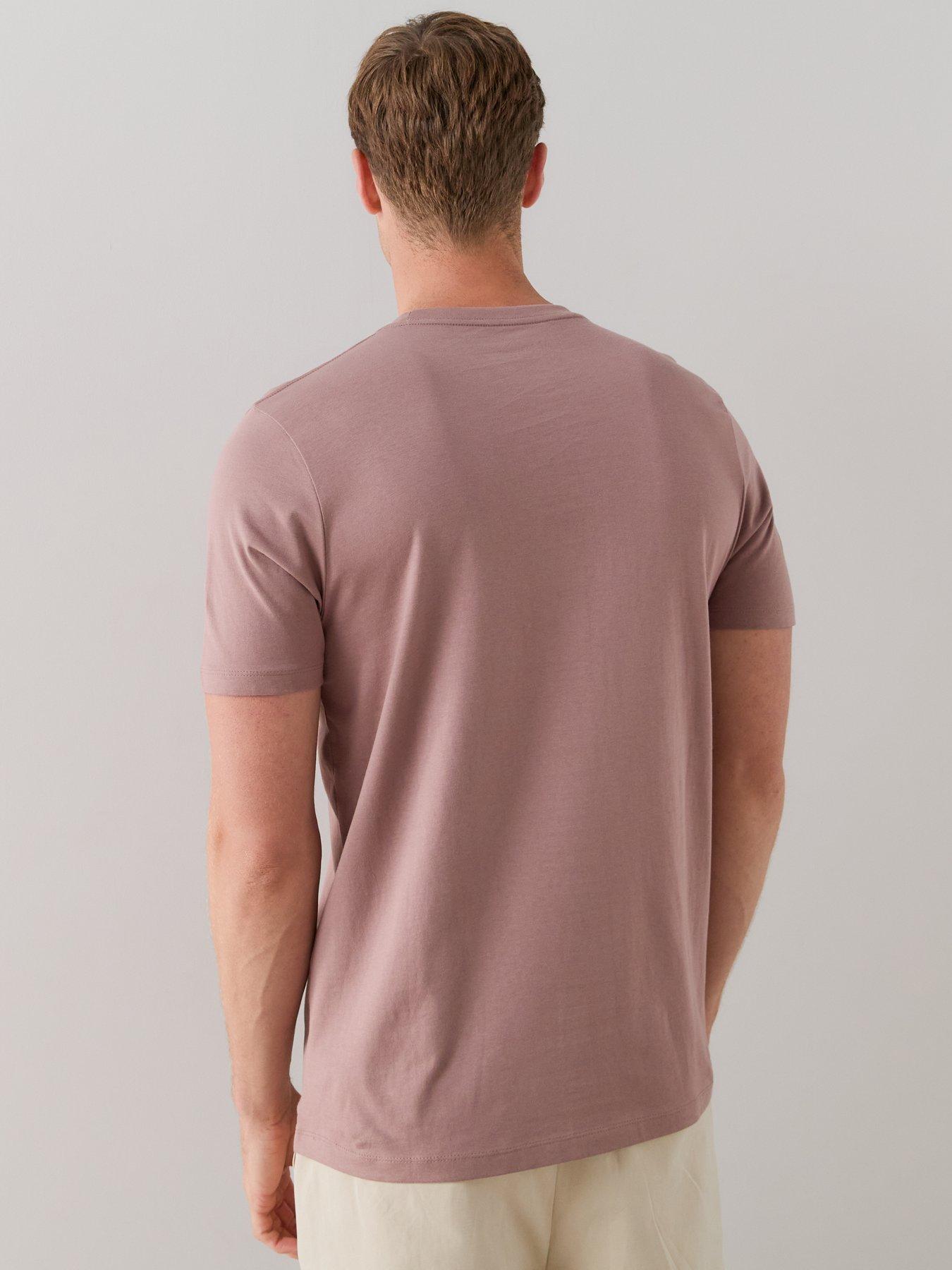 Image 3 of 7 of The Very Collection 3 Pack Essential T-Shirts - Blue/Cream/Mushroom