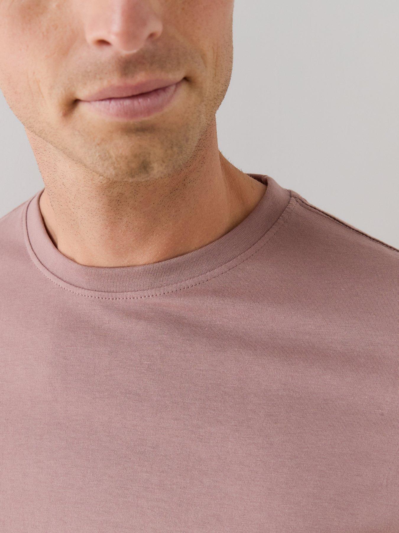 Image 7 of 7 of The Very Collection 3 Pack Essential T-Shirts - Blue/Cream/Mushroom