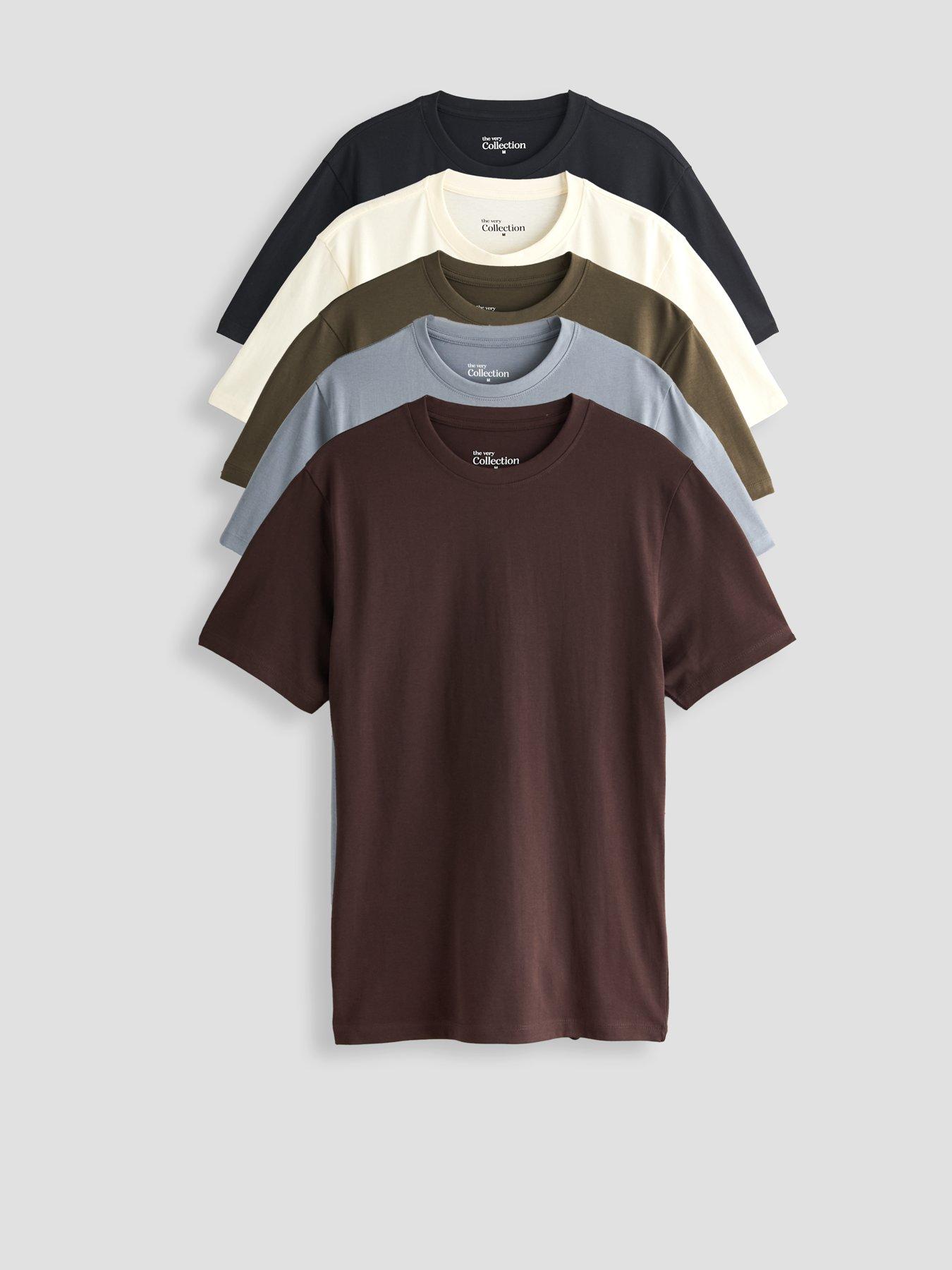 Image 1 of 7 of The Very Collection 5 Pack Essentials T-Shirts - Multi