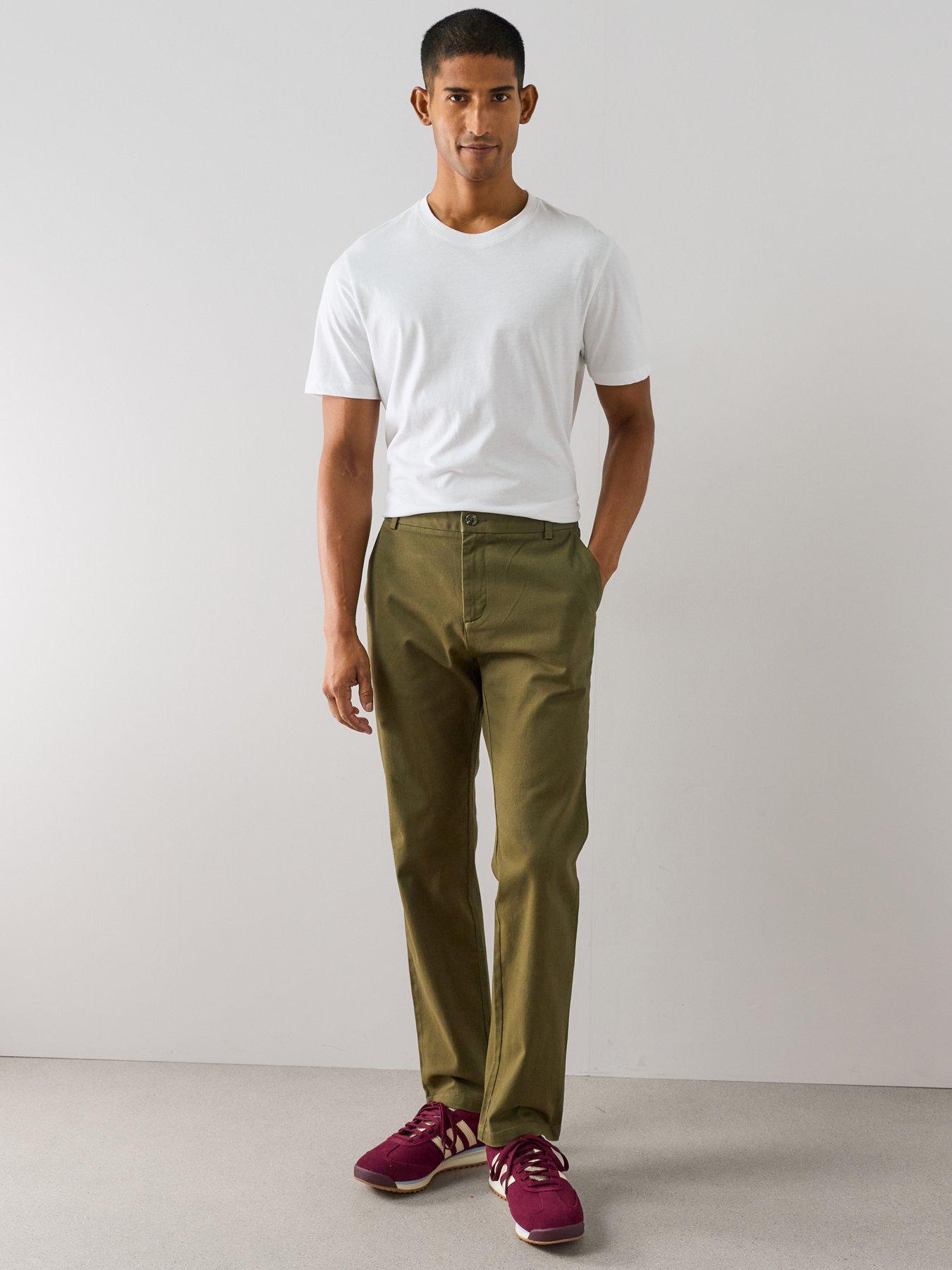 The Very Collection Slim Stretch Cotton Rich Chino Trousers - Khaki