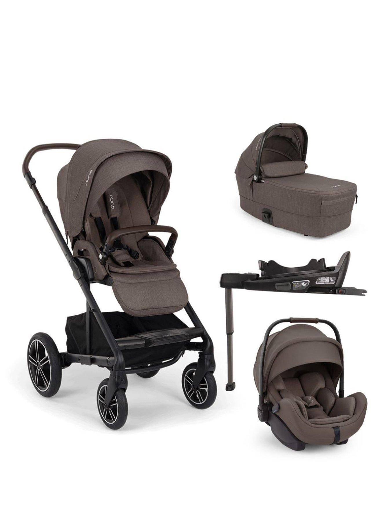 front image of nuna-mixx-next-arra-flexbase-curv-bundle-chestnut