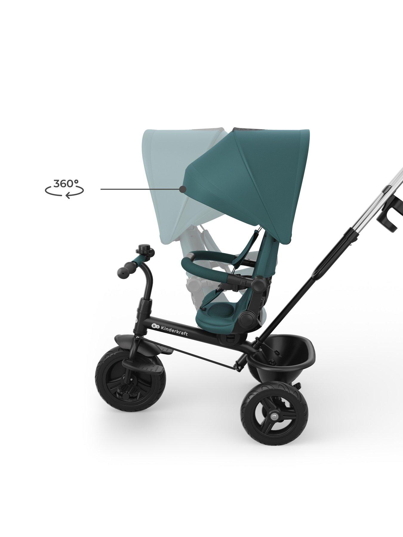 Image 4 of 8 of Kinderkraft Aston 2 Plus Tricycle - Mystic Green