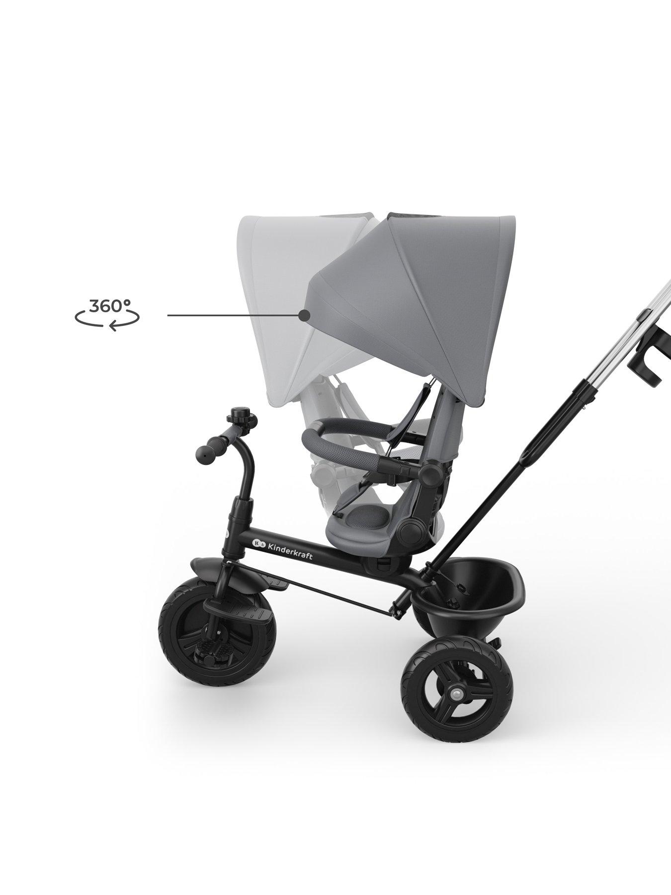 Image 4 of 8 of Kinderkraft Aston 2 Plus Tricycle - Malachite Grey