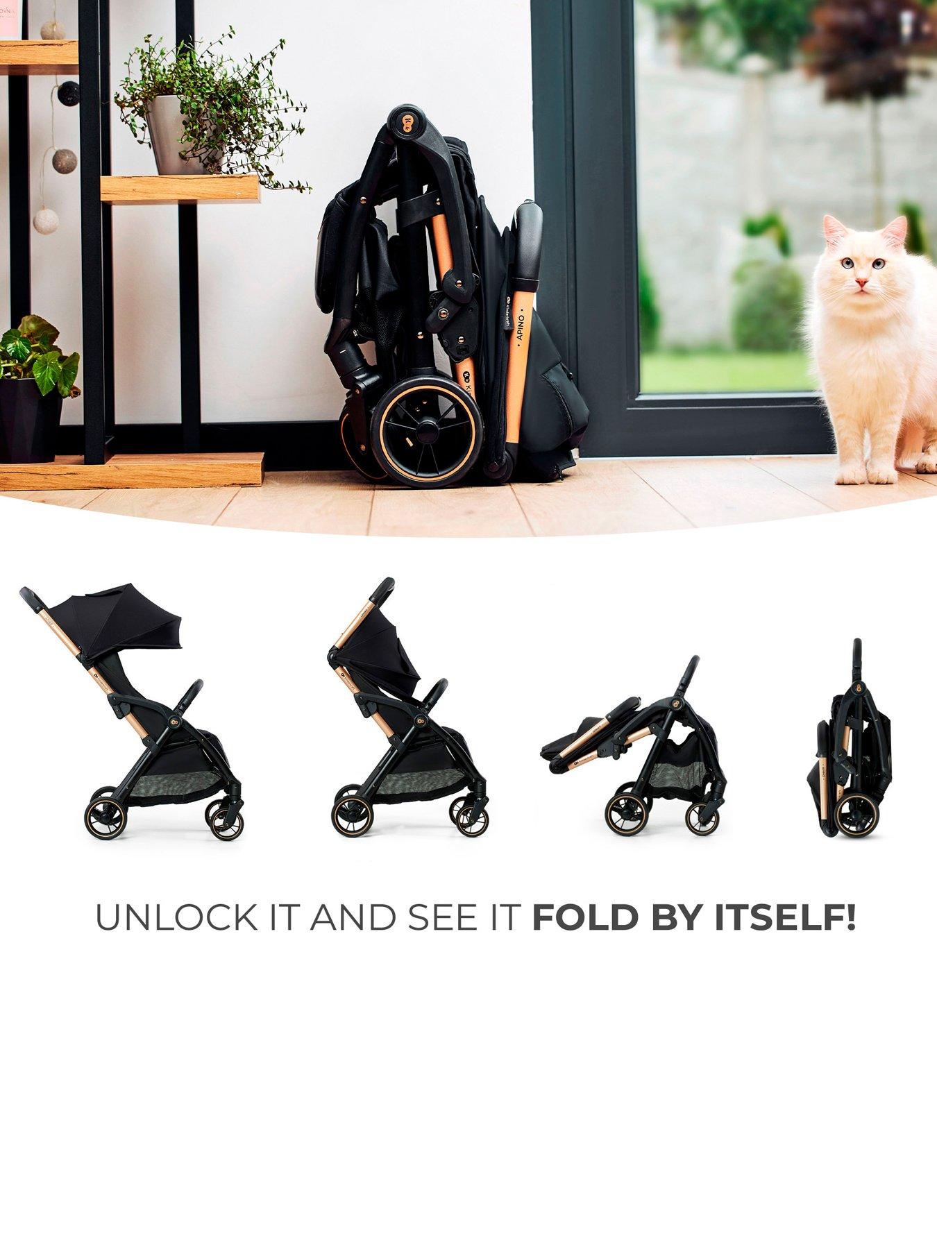 Image 2 of 8 of Kinderkraft Apino Compact Stroller - Raven Black