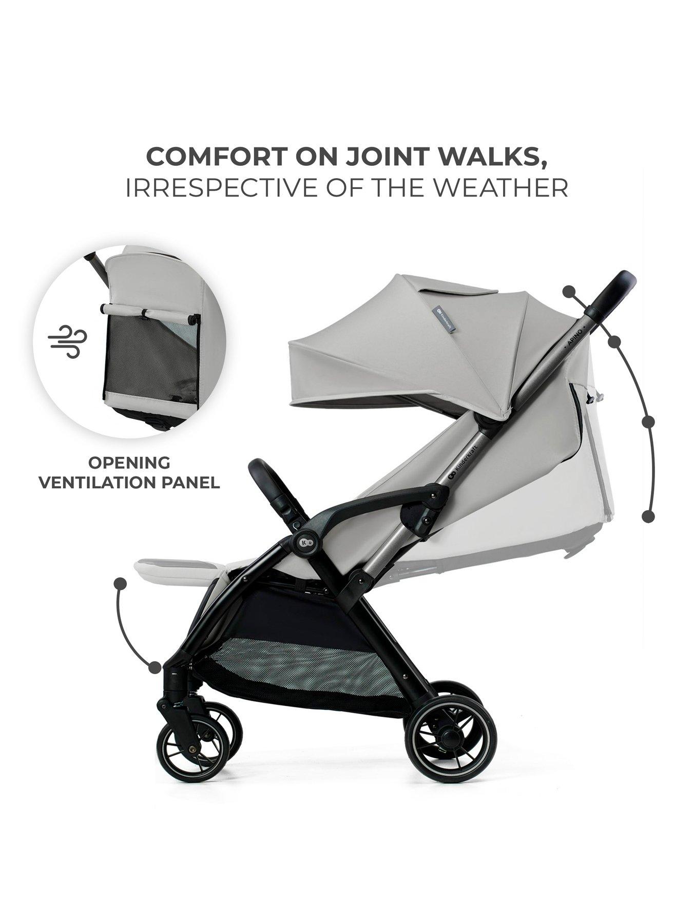 Image 3 of 8 of Kinderkraft Apino Compact Stroller - Dove Grey