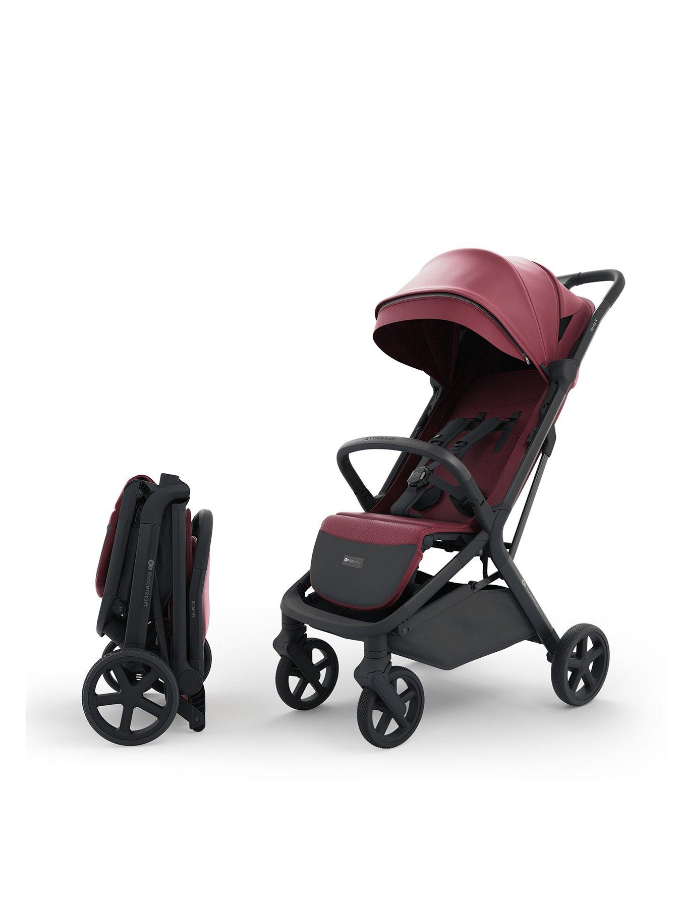 front image of kinderkraft-nubi-3-autofolding-pushchair-ruby