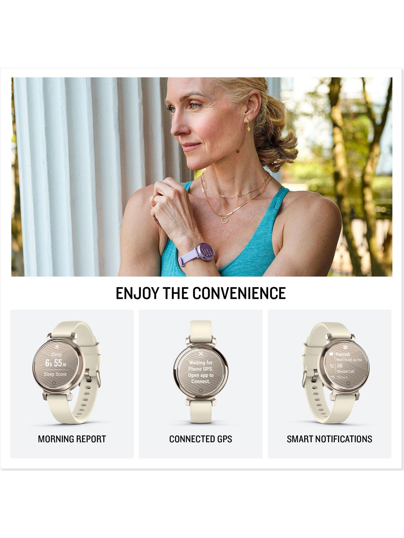 Image 2 of 5 of Garmin Lily 2 Smartwatch&nbsp;-&nbsp;Cream Gold with Coconut Silicone Band