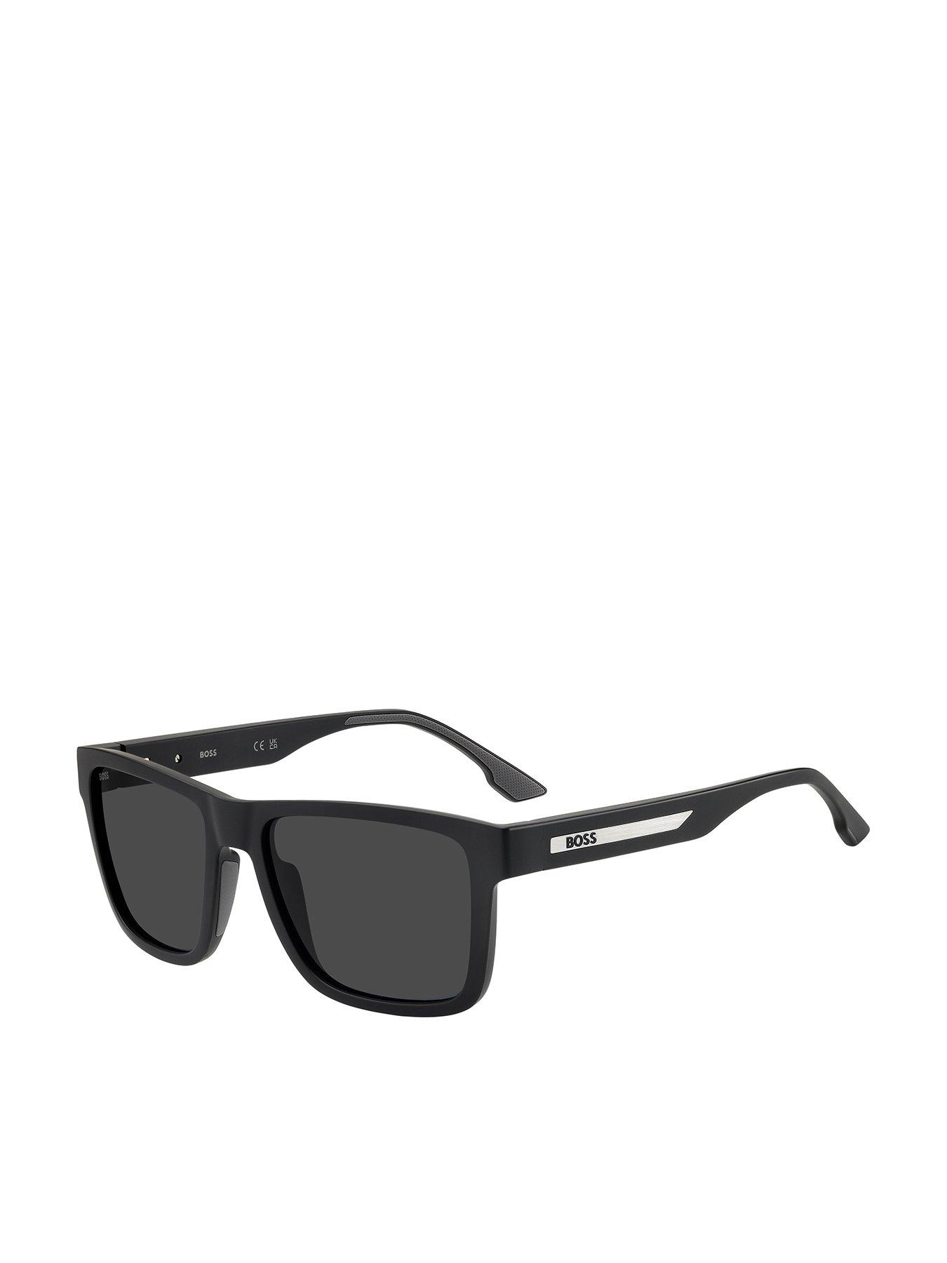 front image of boss-square-sunglasses--black