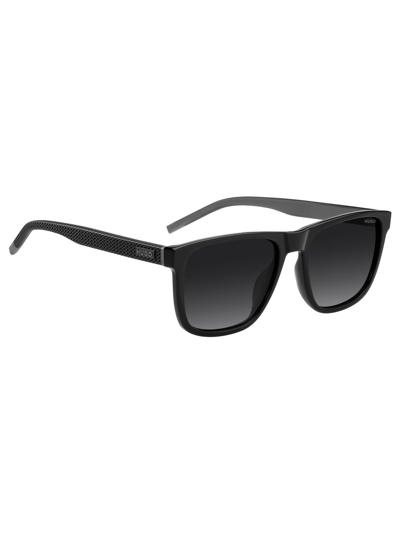  image of hugo-rectangular-sunglasses--black