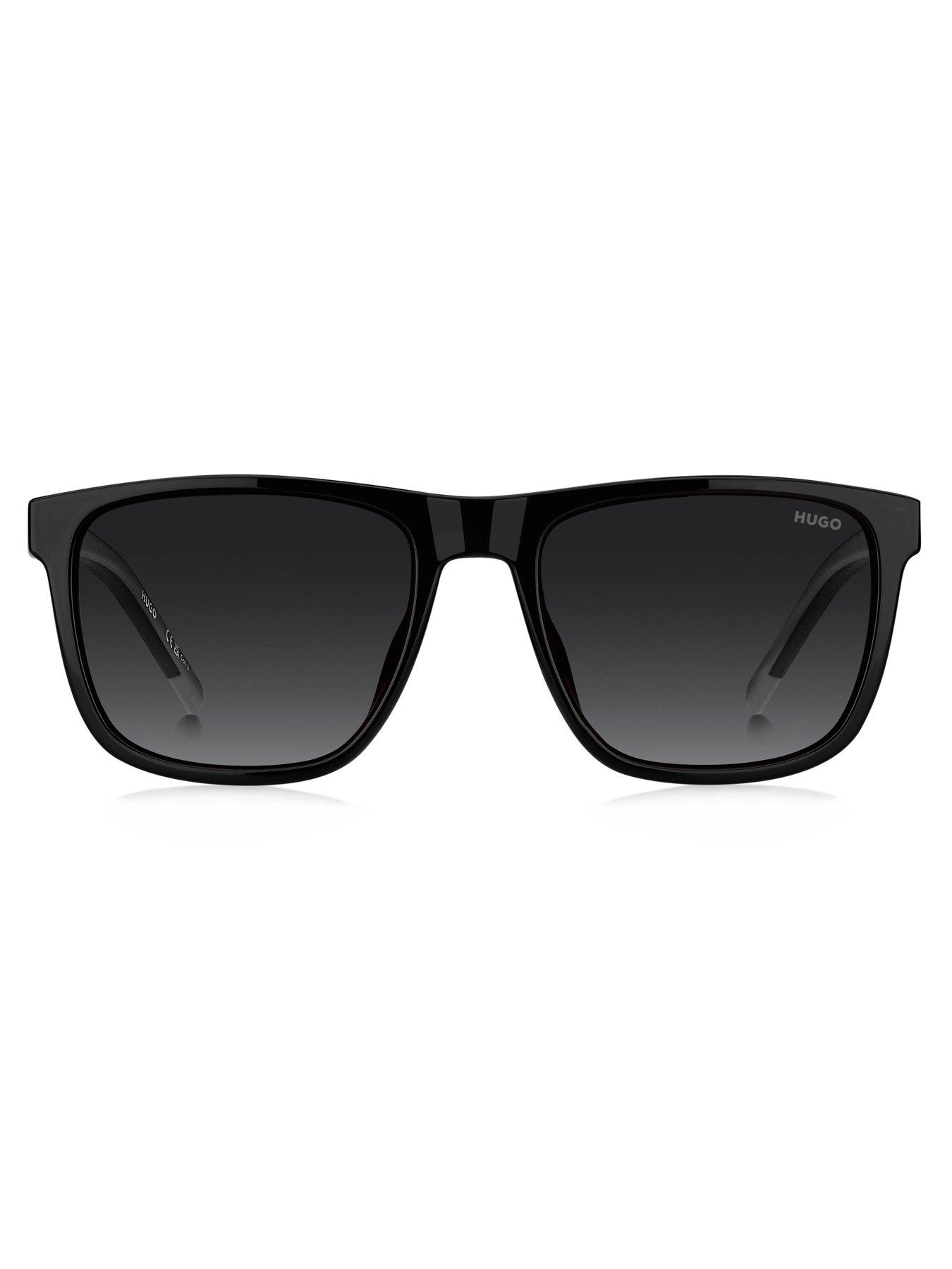  image of hugo-rectangular-sunglasses--black