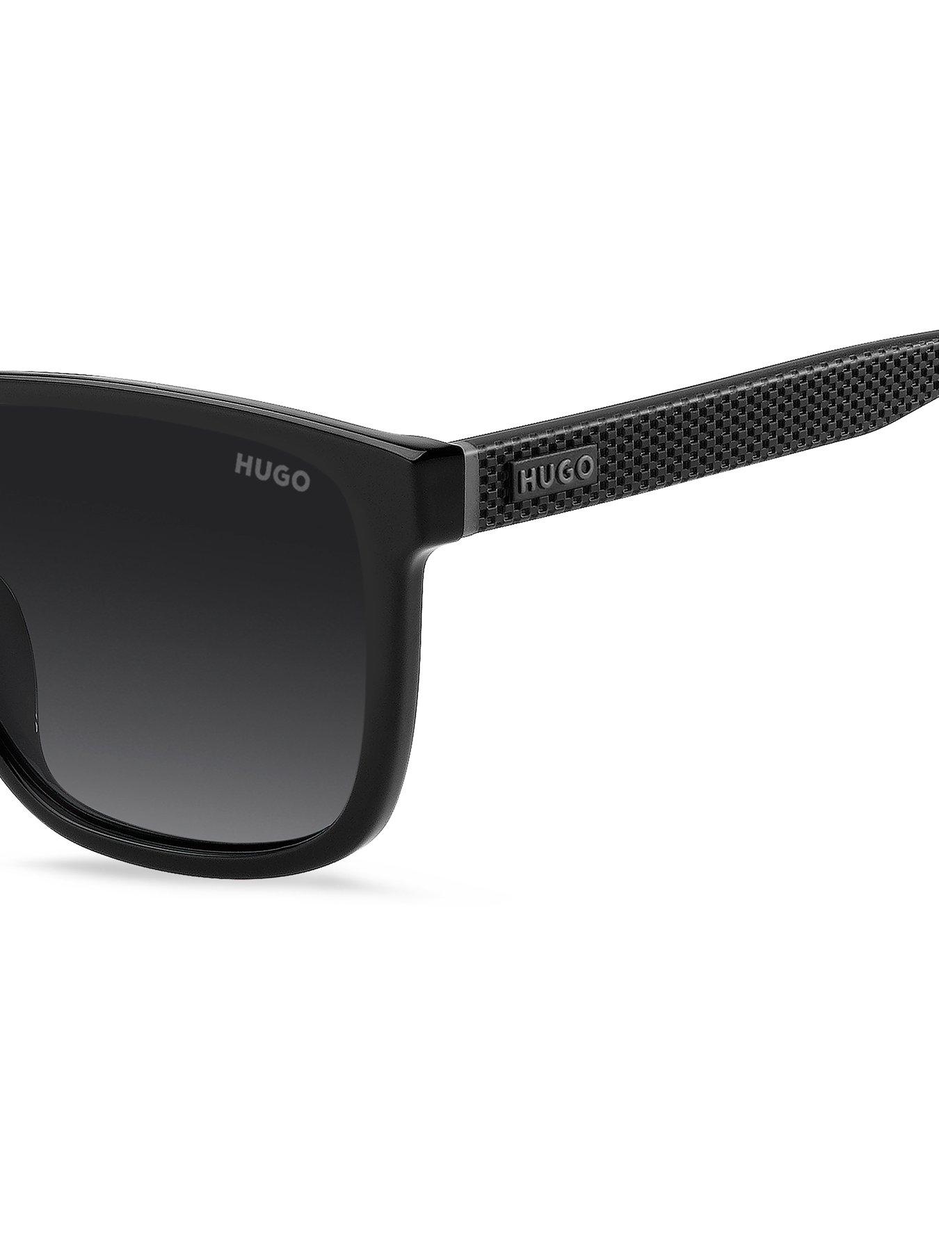  image of hugo-rectangular-sunglasses--black