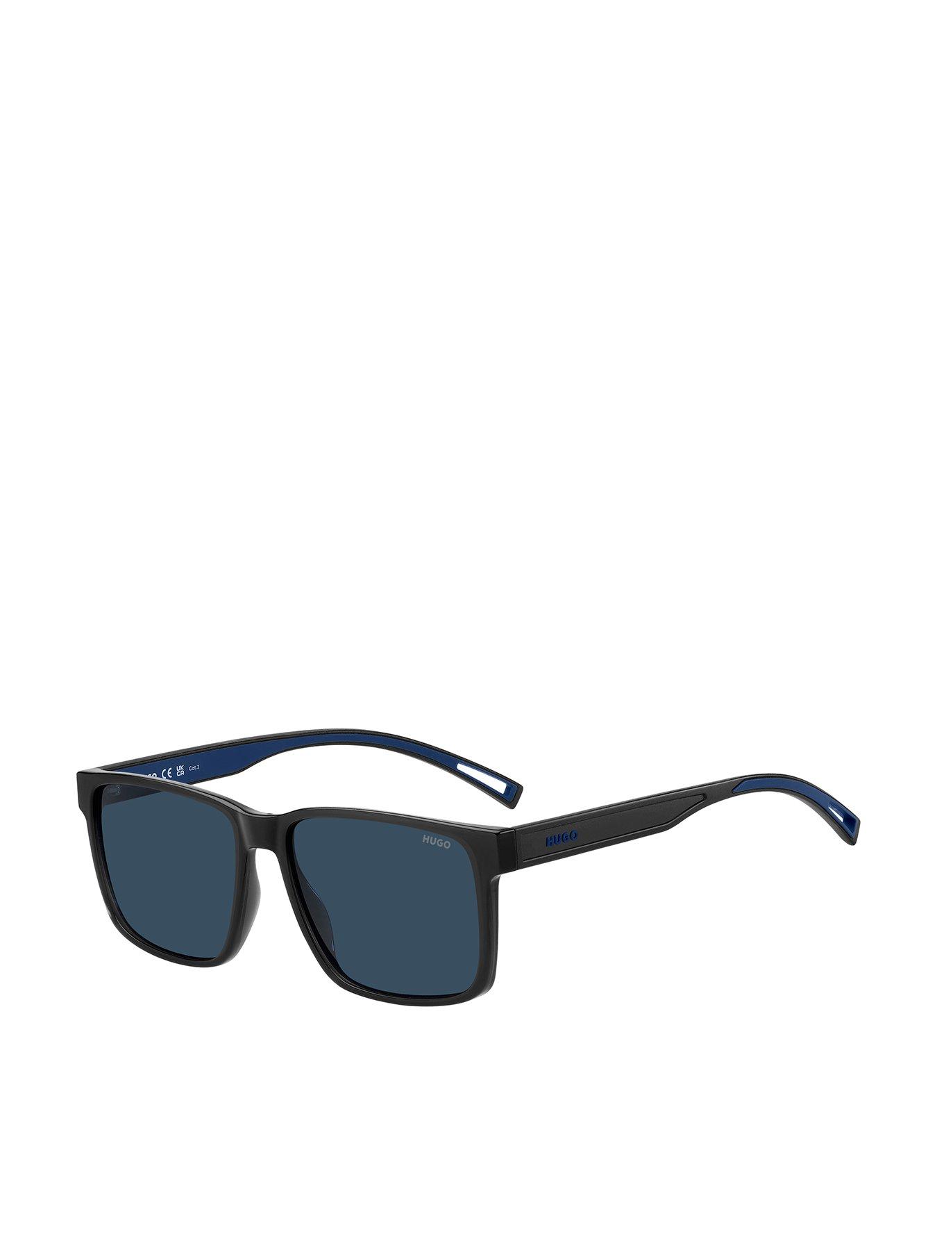  image of hugo-rectangular-sunglasses--greyblue