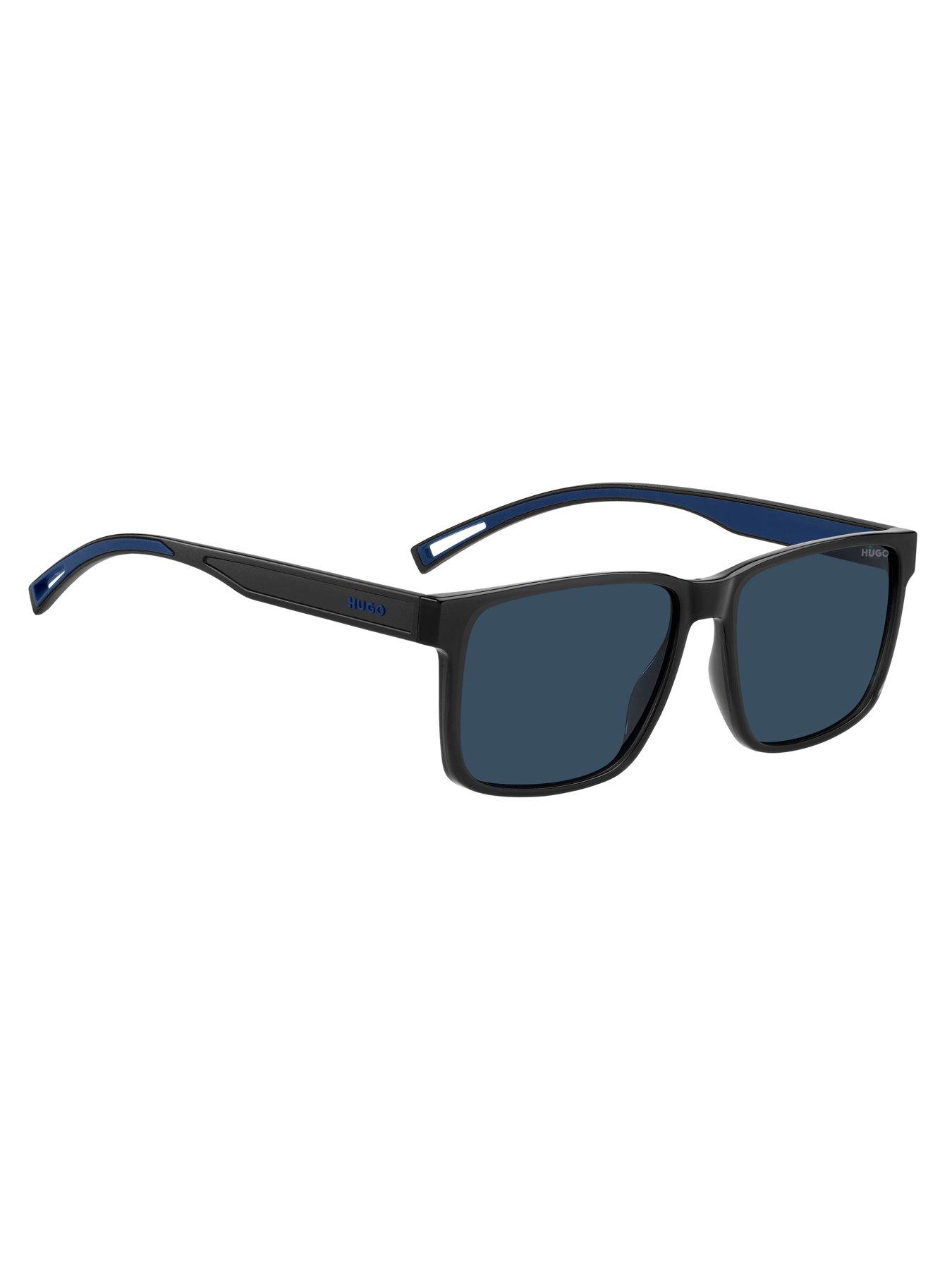  image of hugo-rectangular-sunglasses--greyblue