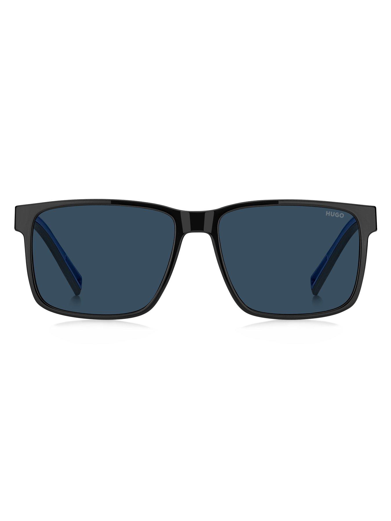  image of hugo-rectangular-sunglasses--greyblue