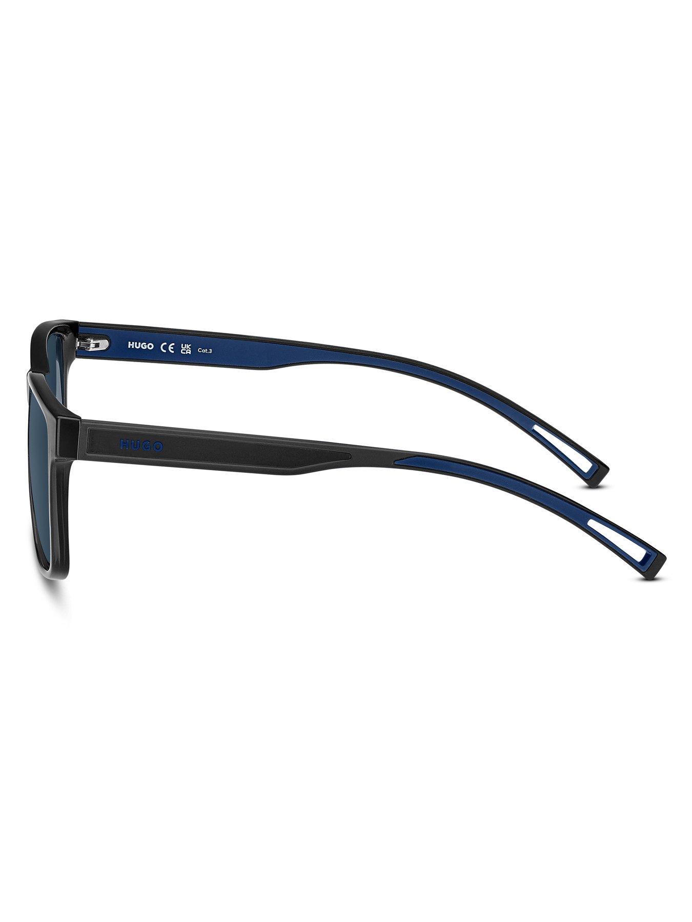  image of hugo-rectangular-sunglasses--greyblue