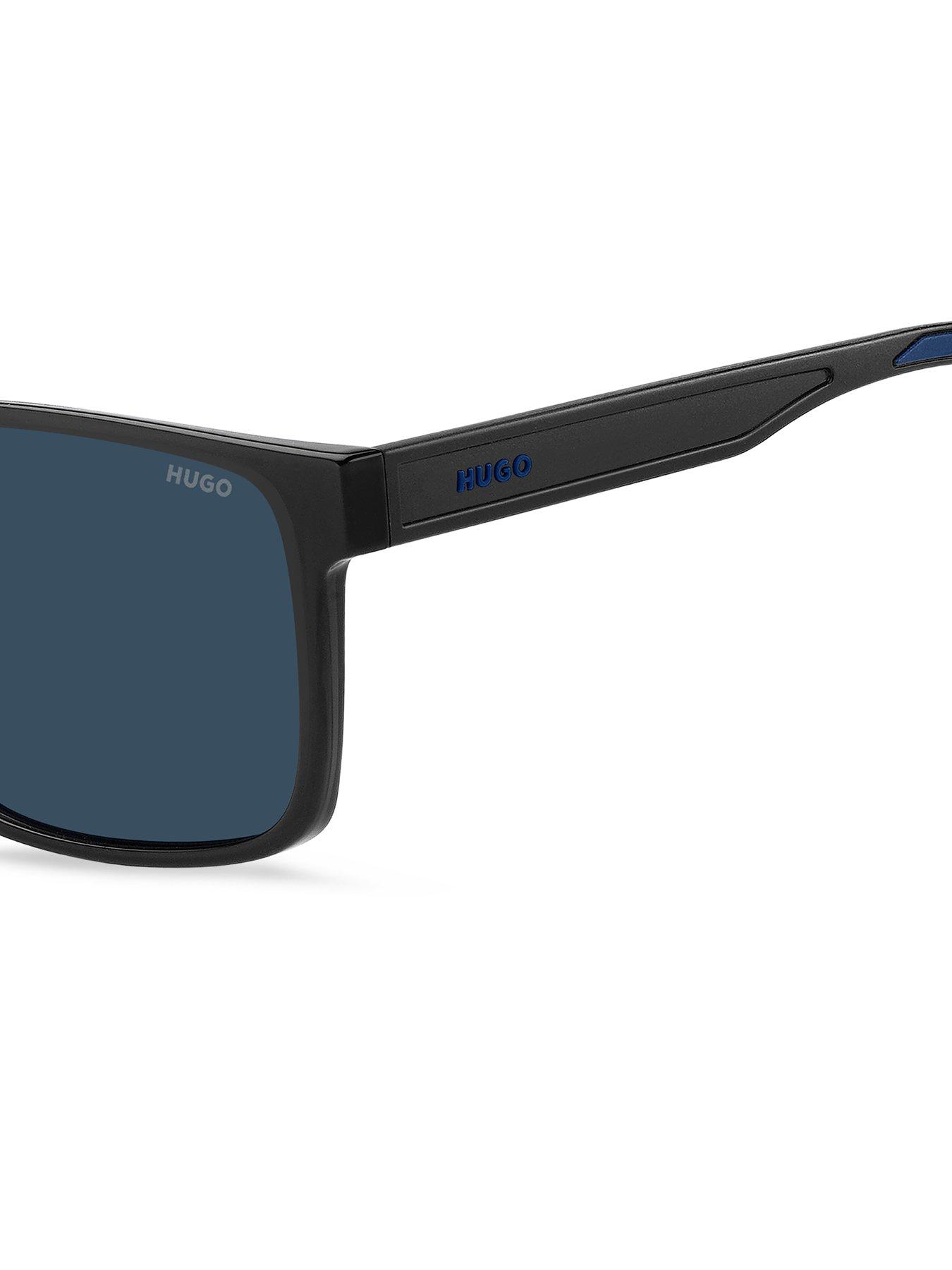 Image 5 of 5 of HUGO Rectangular Sunglasses- Grey/Blue