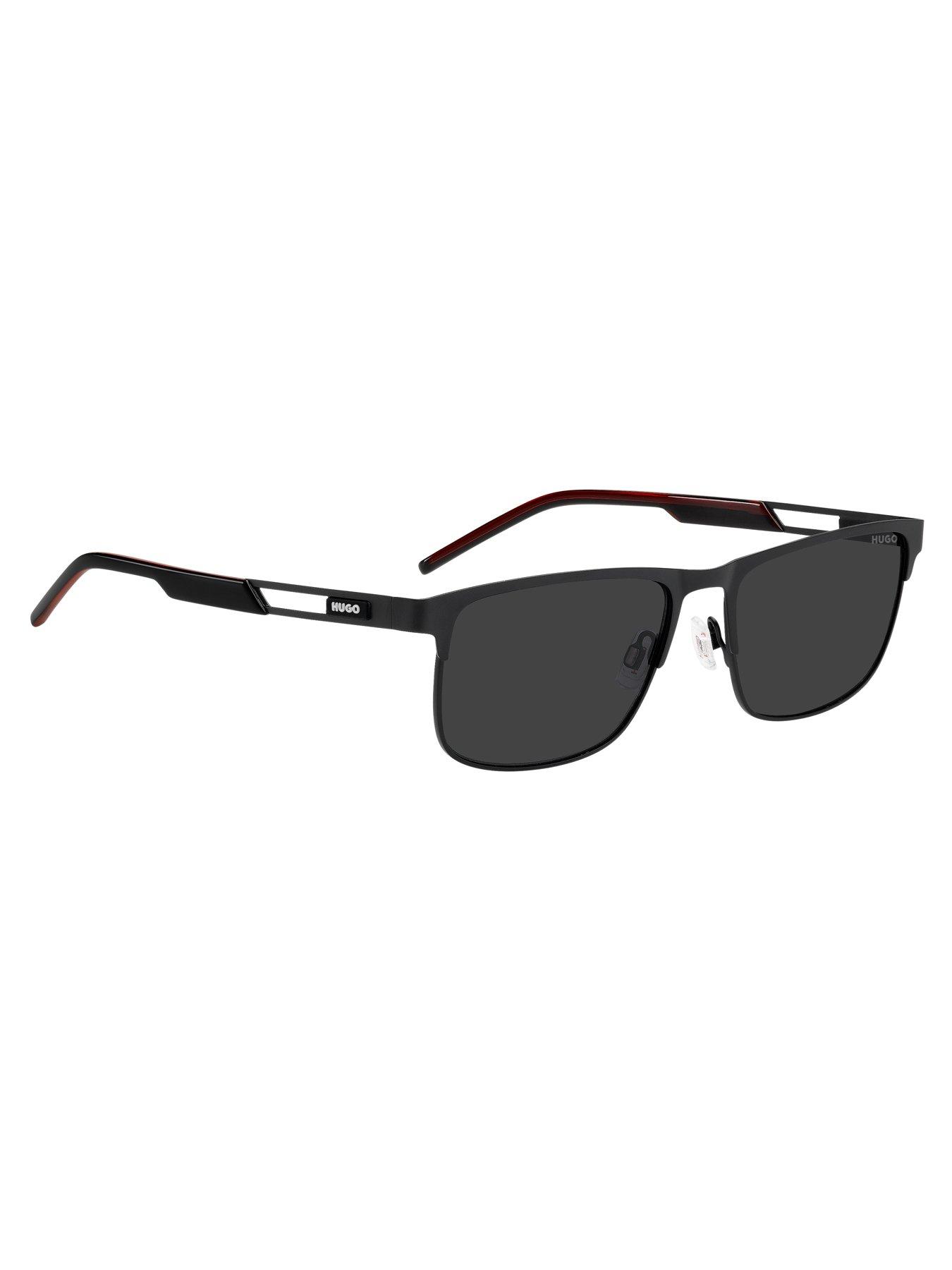  image of hugo-rectangular-sunglasses--matte-black