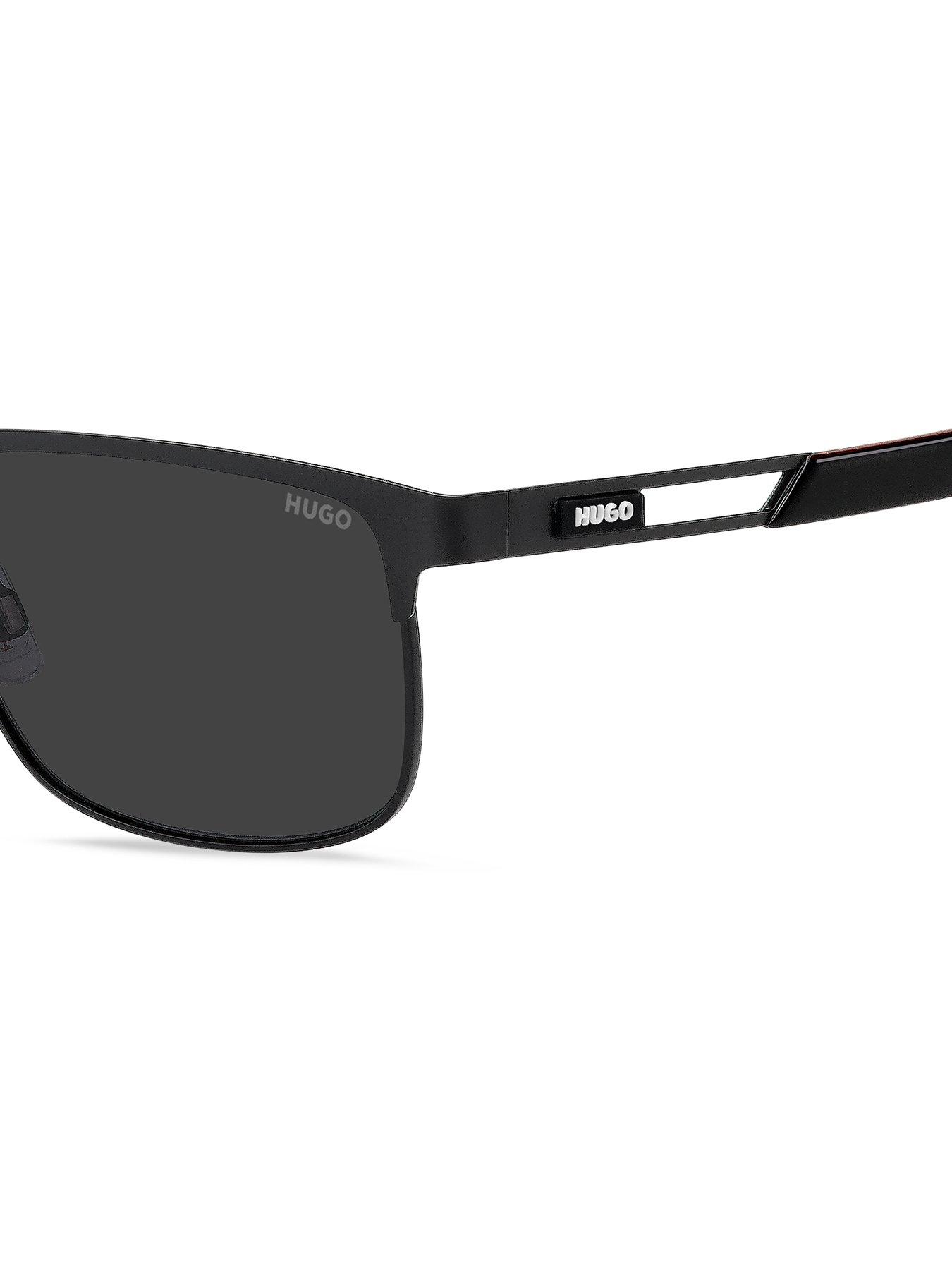  image of hugo-rectangular-sunglasses--matte-black