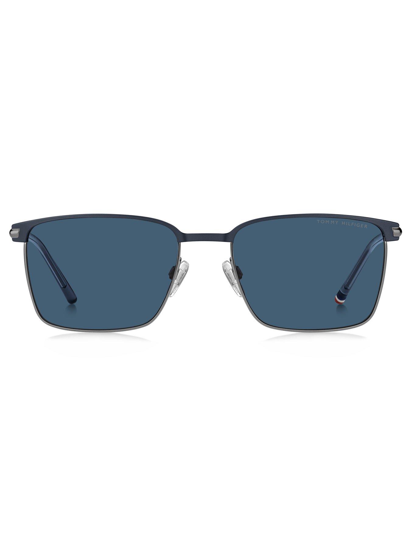  image of tommy-hilfiger-square-sunglasses-blue