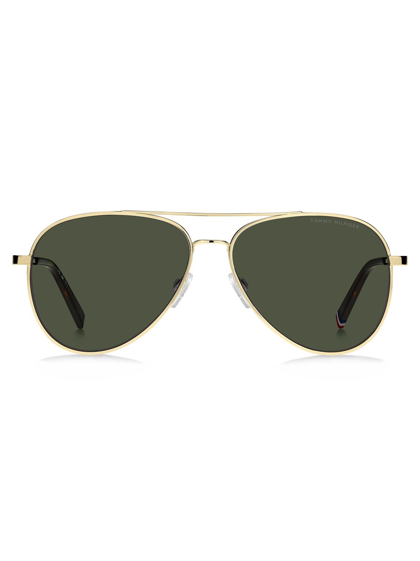  image of tommy-hilfiger-classic-pilot-sunglasses-gold