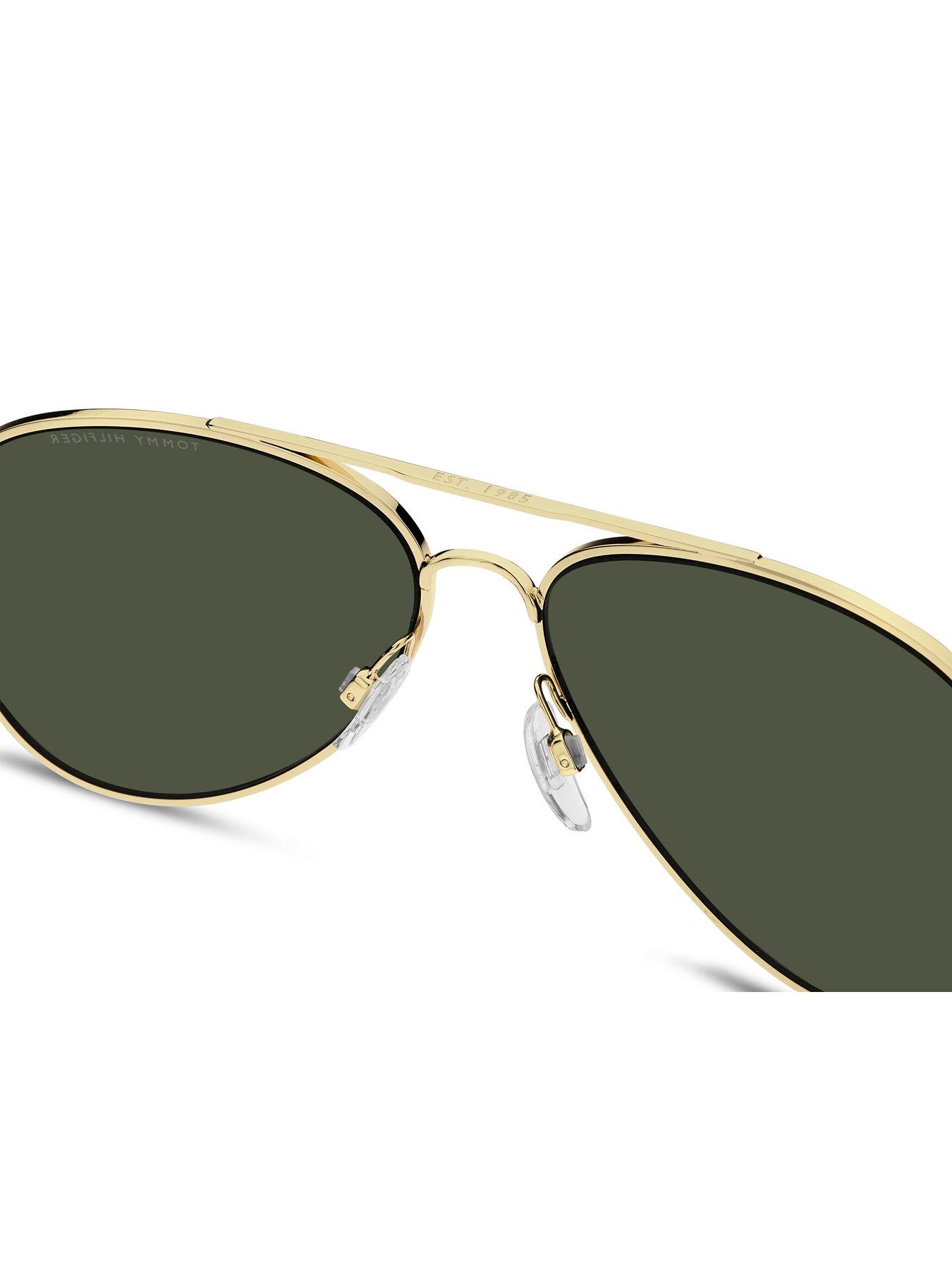  image of tommy-hilfiger-classic-pilot-sunglasses-gold
