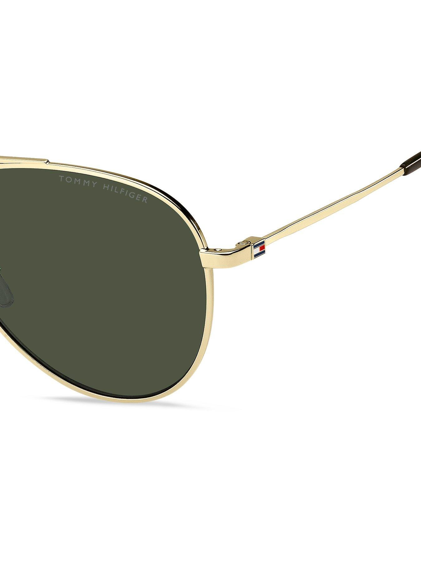  image of tommy-hilfiger-classic-pilot-sunglasses-gold