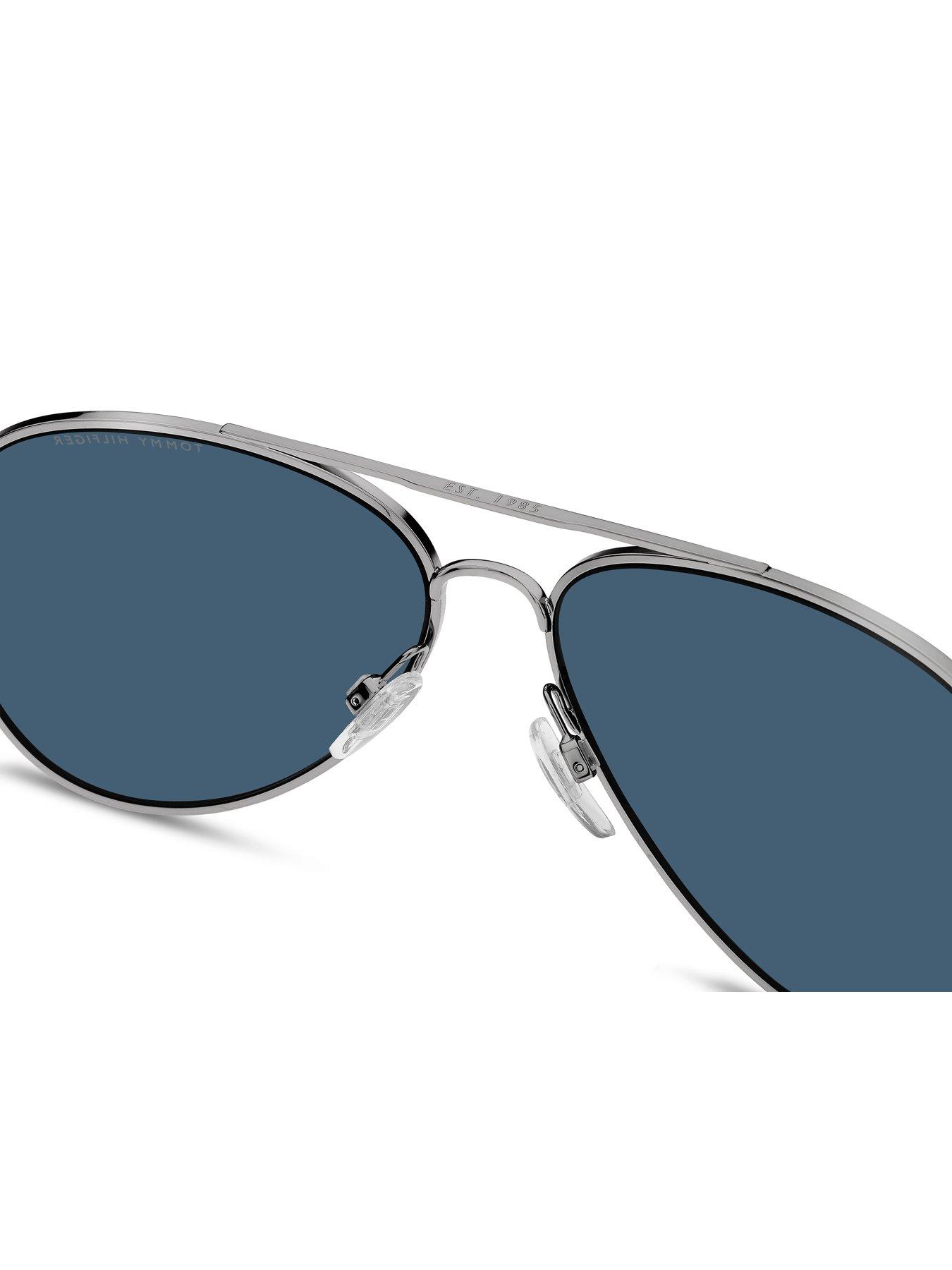  image of tommy-hilfiger-classic-pilot-sunglasses--chrome