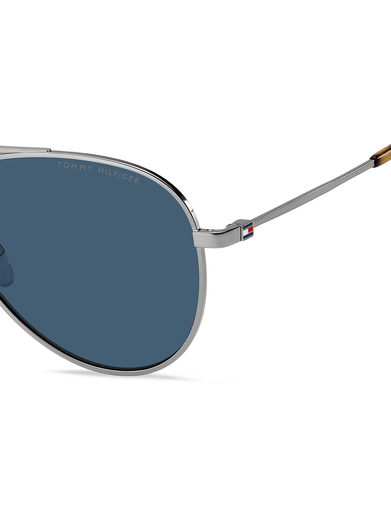  image of tommy-hilfiger-classic-pilot-sunglasses--chrome