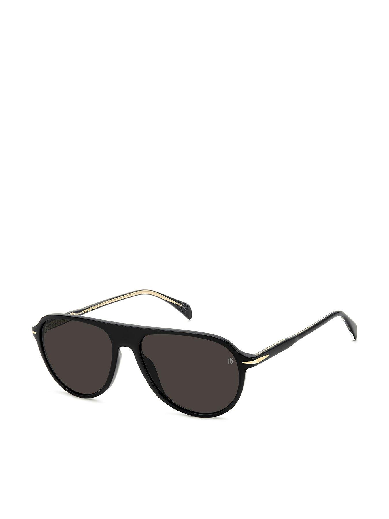 Image 1 of 4 of Eyewear by David Beckham Pilot Sunglasses- Black Acetate