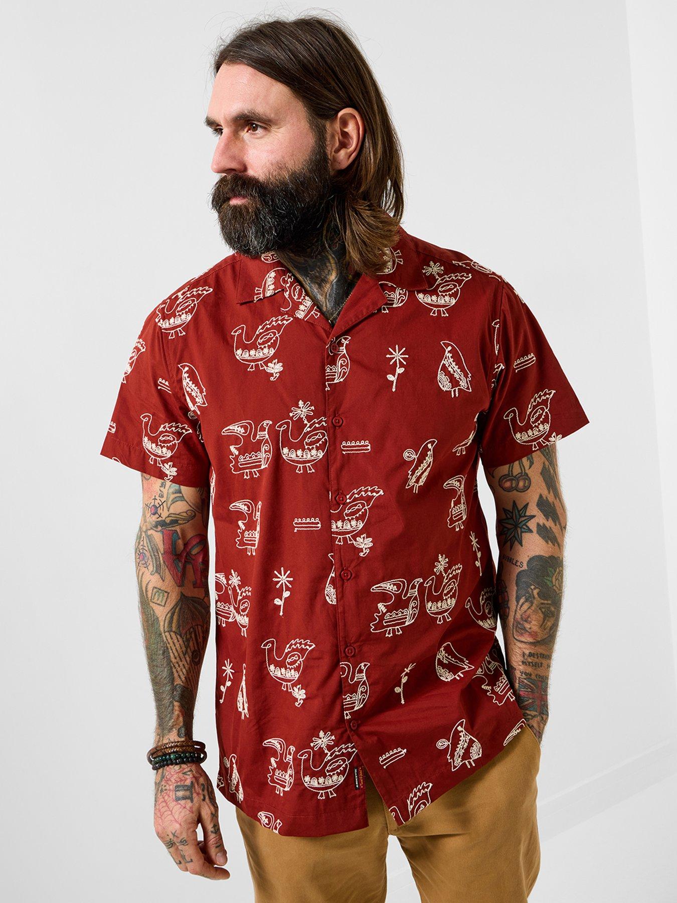Joe Browns Embroidered Bird Short Sleeve Shirt