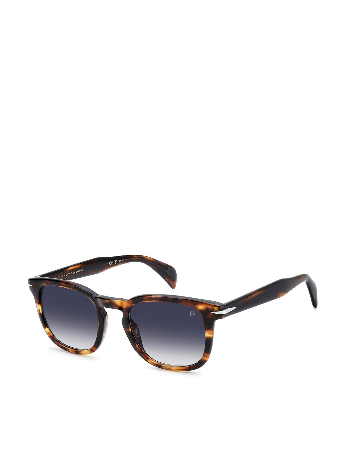 Eyewear by David Beckham Square Sunglasses- Acetate Brown