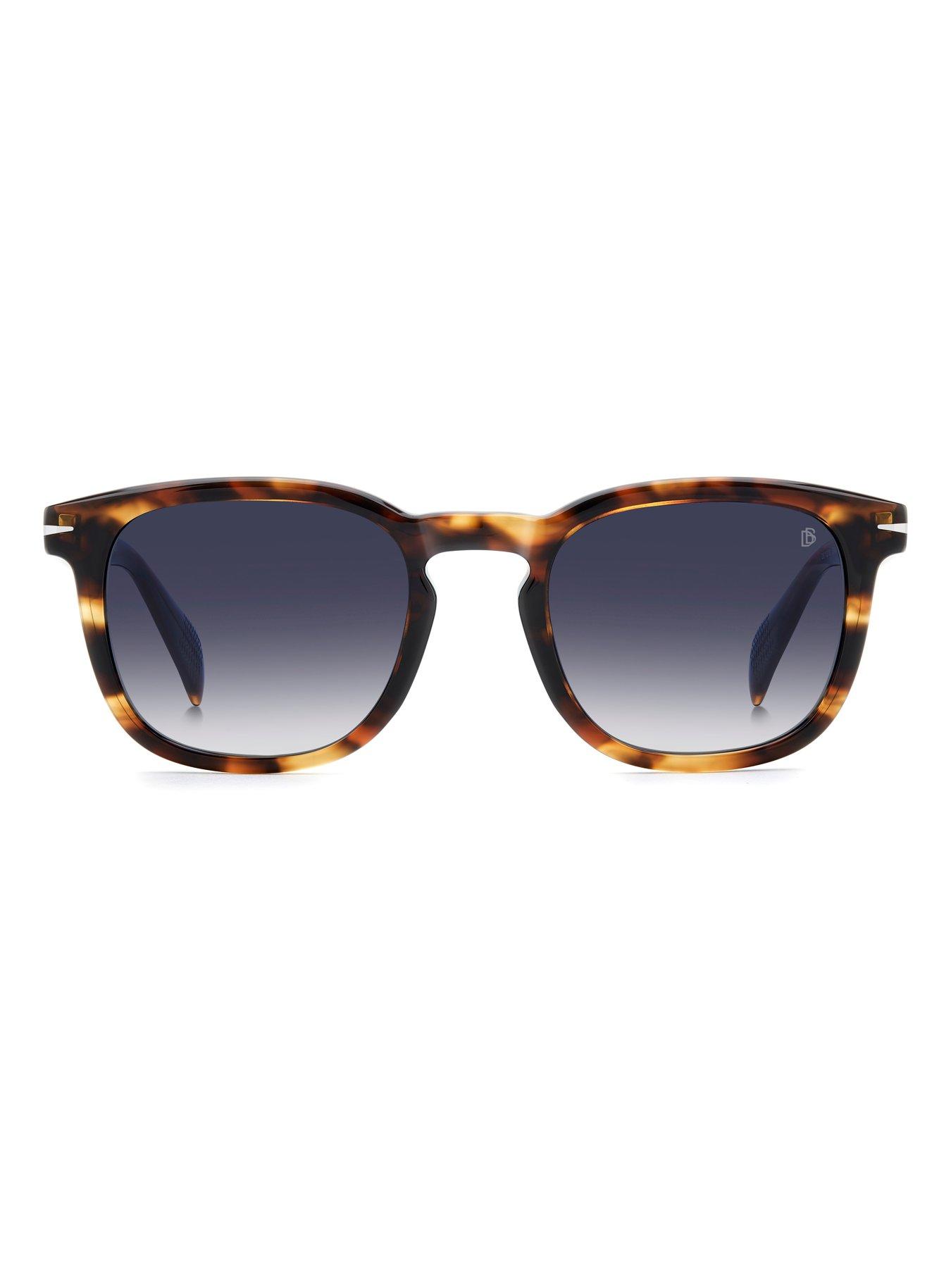  image of eyewear-by-david-beckham-square-sunglasses--acetate-brown