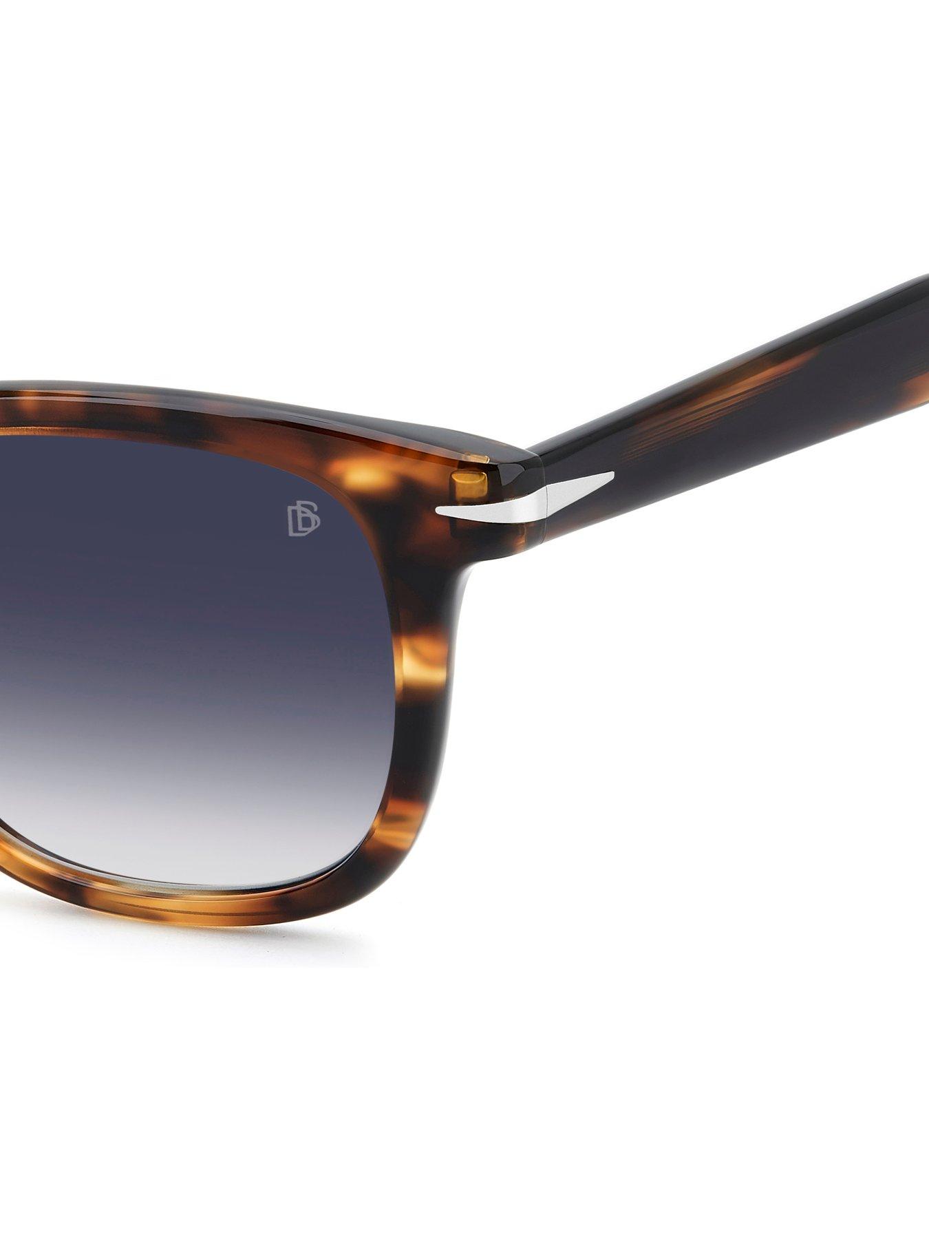  image of eyewear-by-david-beckham-square-sunglasses--acetate-brown