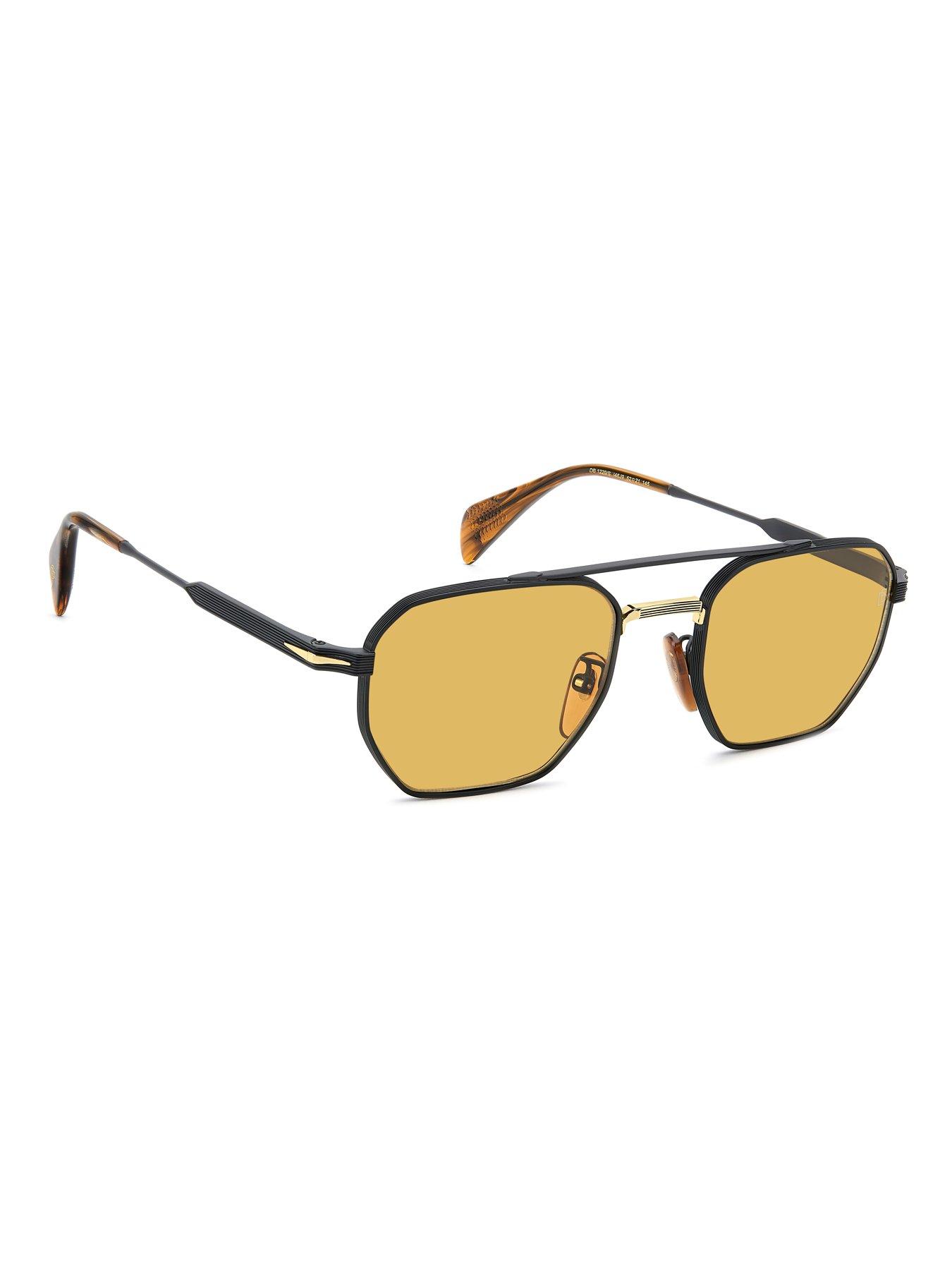 Image 2 of 5 of Eyewear by David Beckham Navigator Sunglasses - Matte Black Gold