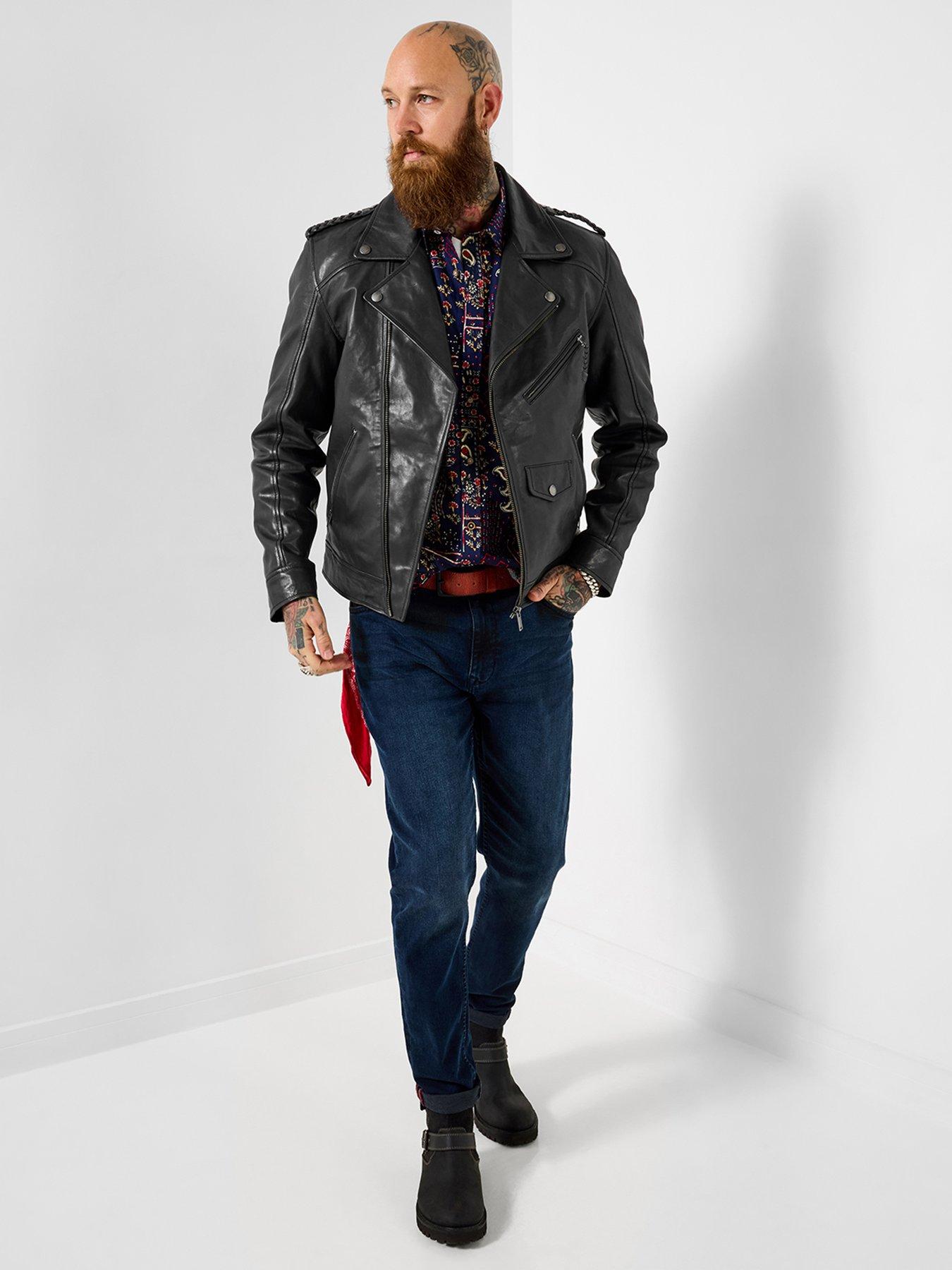 Image 3 of 7 of Joe Browns Very Vintage Leather Biker Jacket